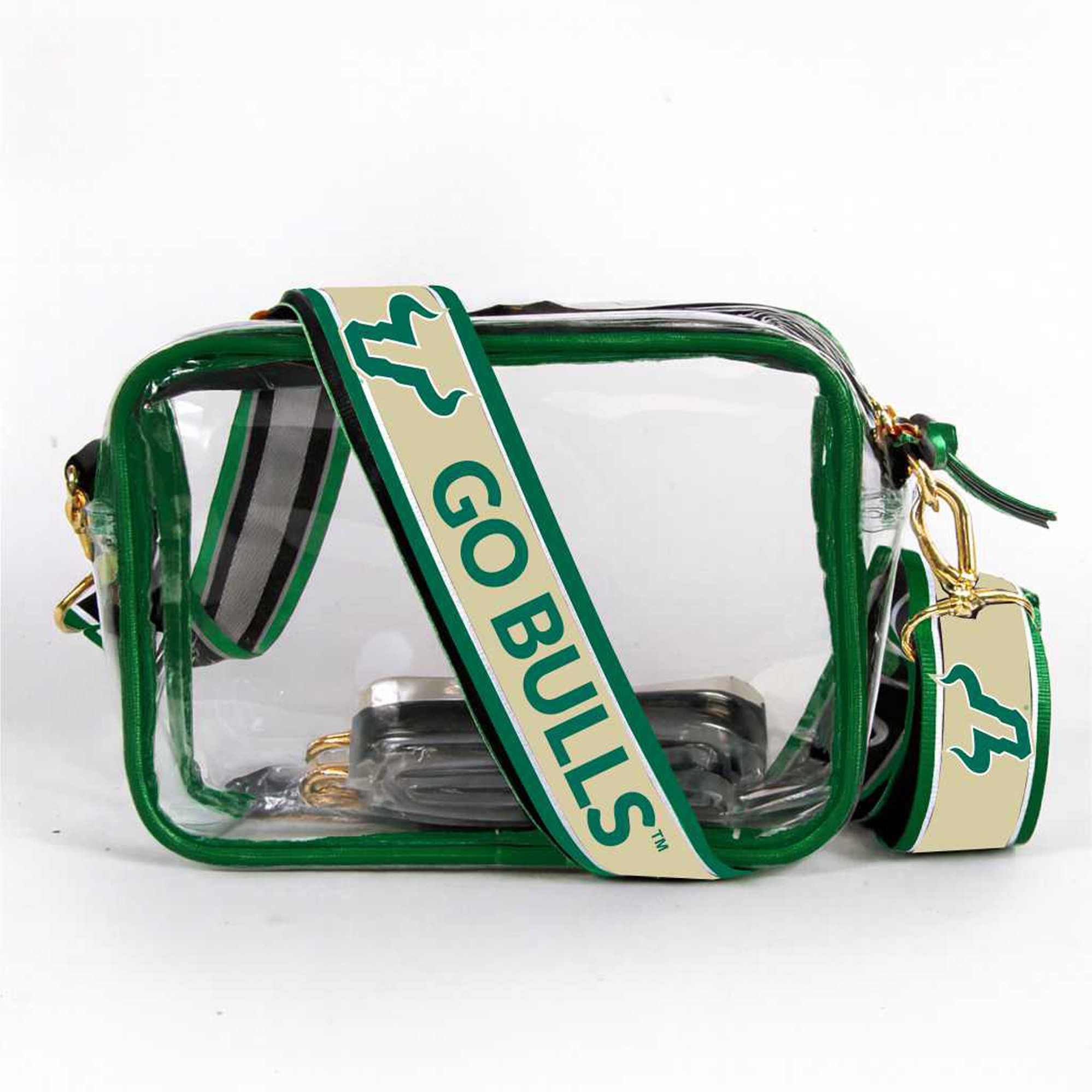 Women's South Florida Bulls Hailey Clear Purse with Logo Strap