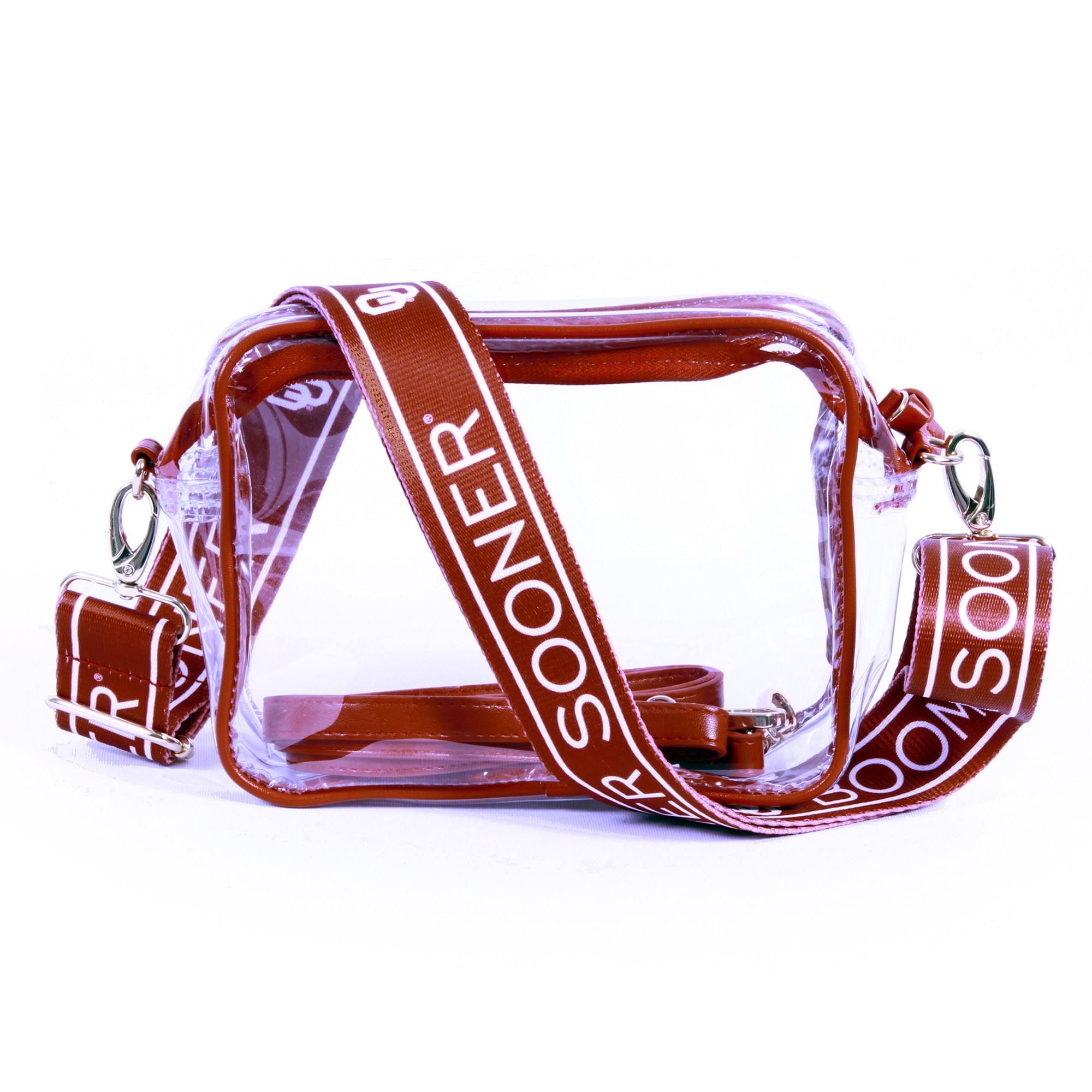 Women's Oklahoma Sooners Hailey Clear Purse with Logo Strap