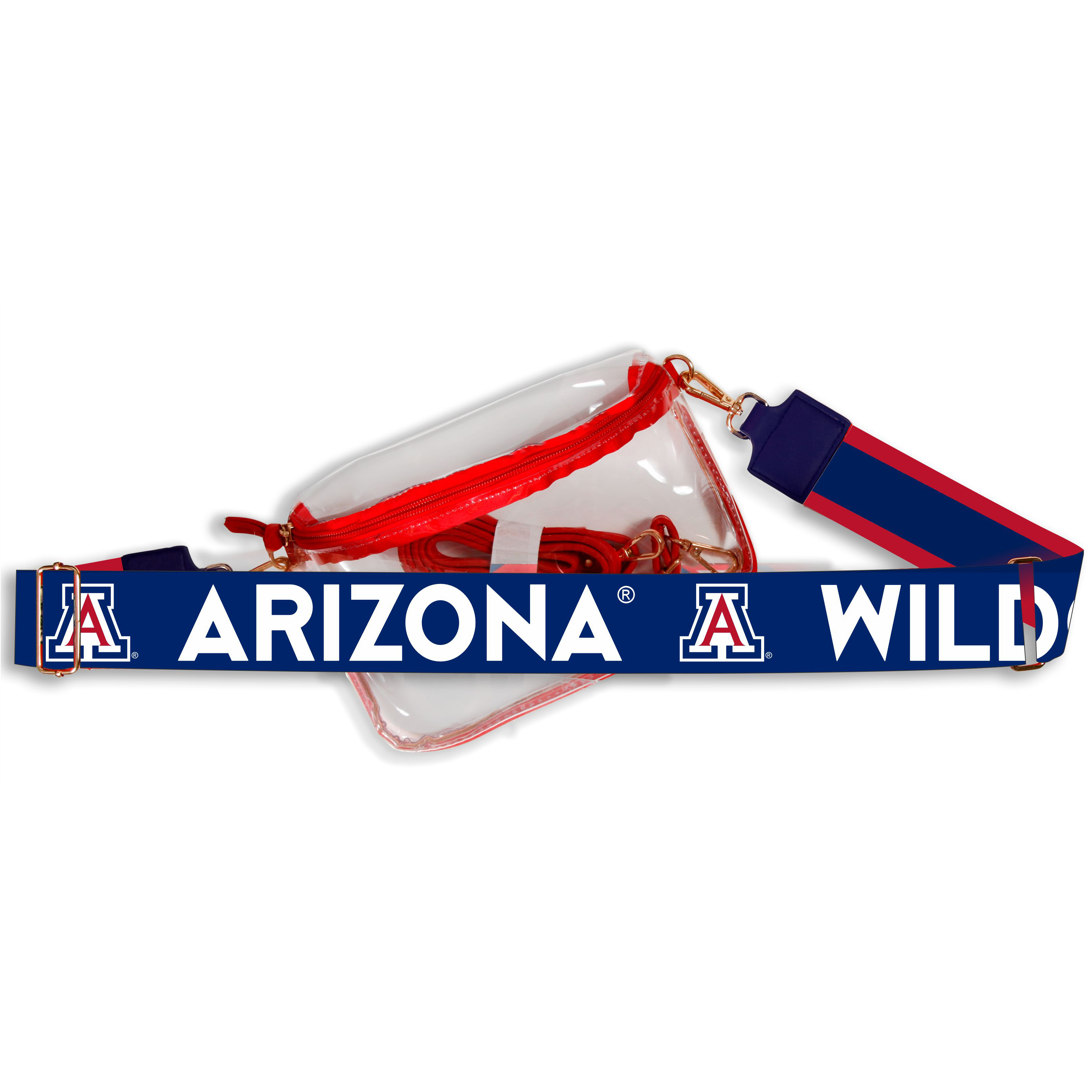Women's Arizona Wildcats Hailey Clear Purse with Logo Strap