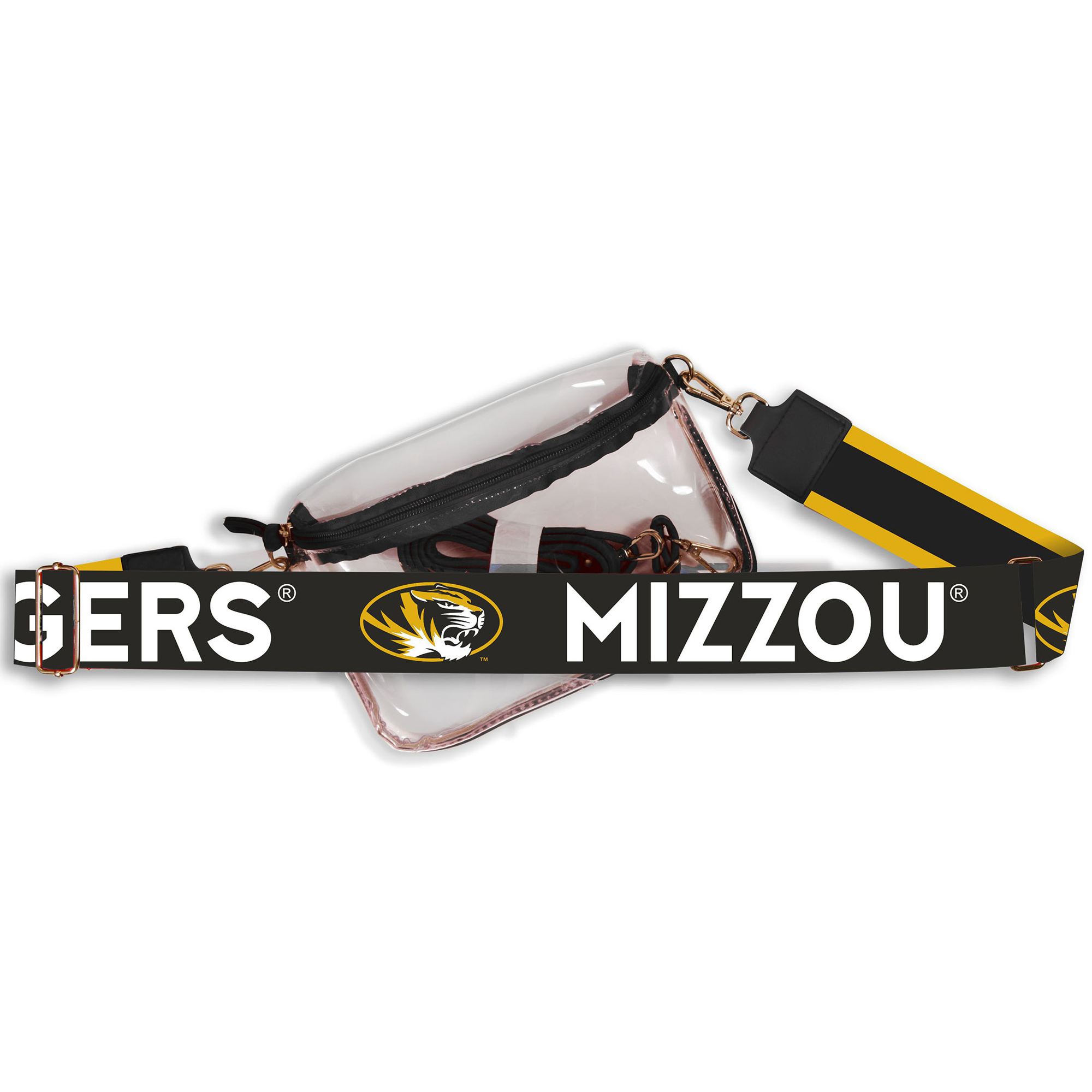 Women's Missouri Tigers Hailey Clear Purse with Logo Strap