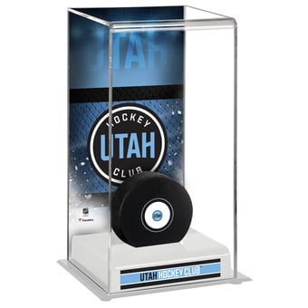 NHL Utah Deluxe Tall Hockey Puck Display Case