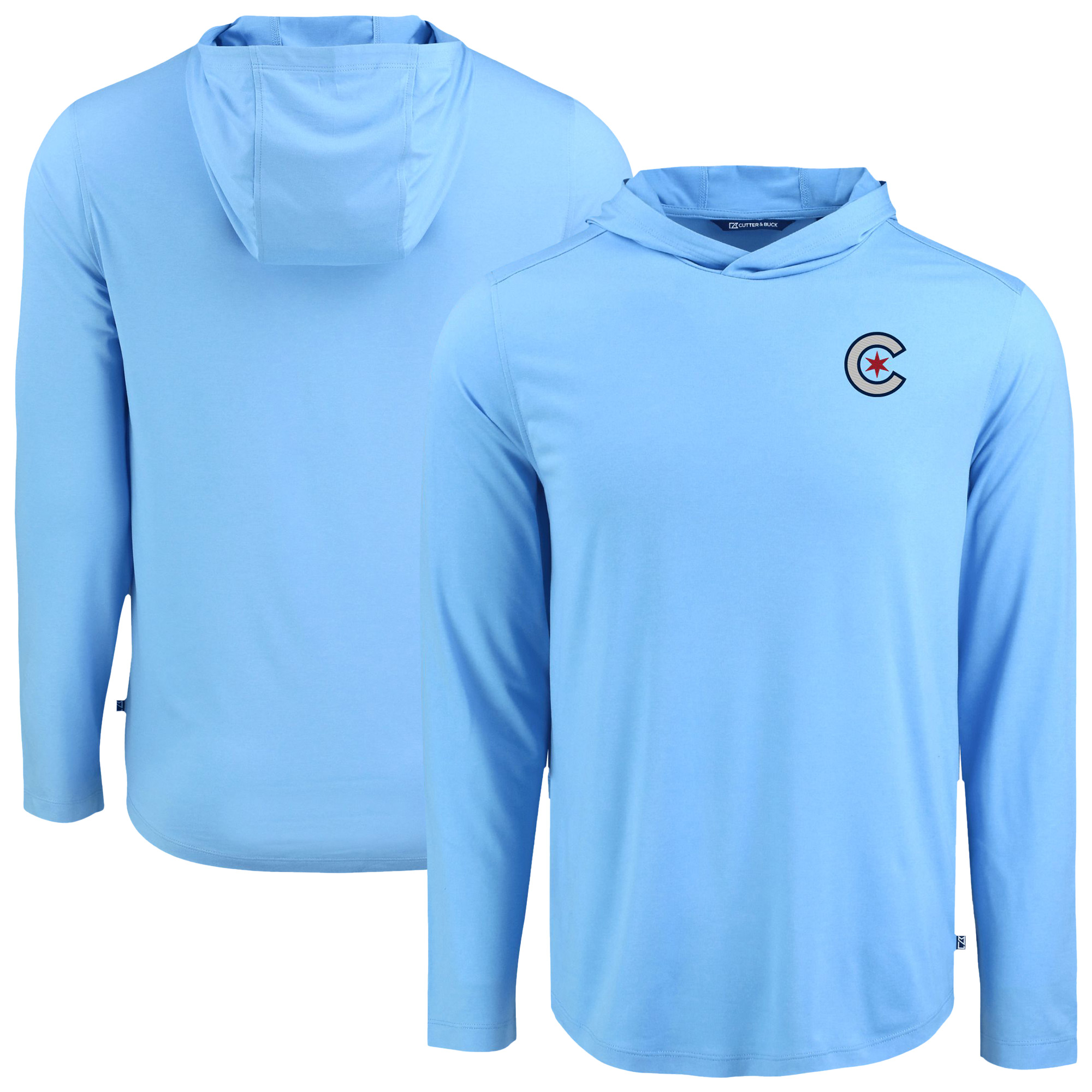 Men’s Cutter & Buck Powder Blue Chicago Cubs Coastline Epic Comfort Recycled Eco Hoodie Long Sleeve T-Shirt Men’s Cutter & Buck Powder Blue Chicago Cubs Coastline Epic Comfort Recycled Eco Hoodie Long Sleeve T-Shirt