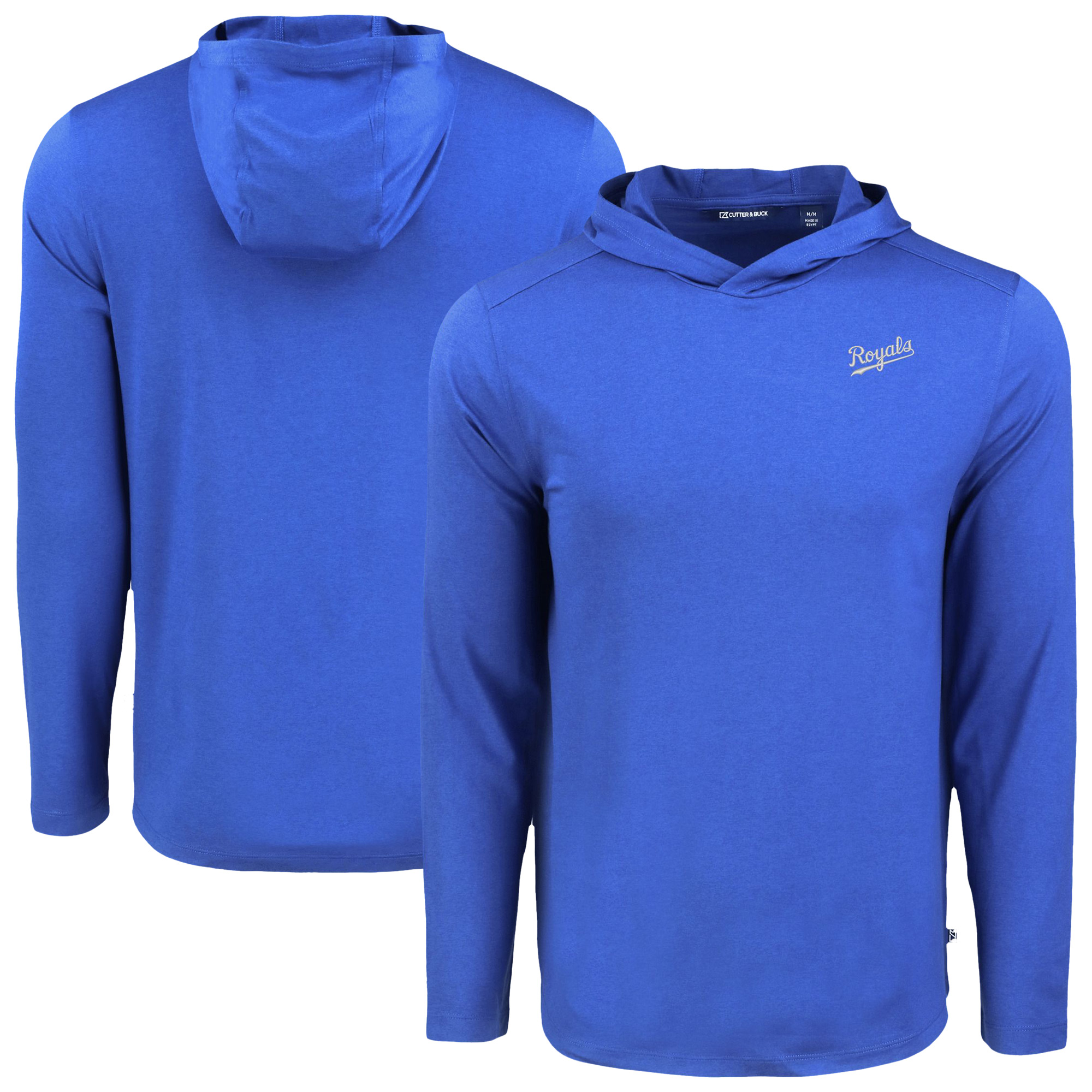 Men’s Cutter & Buck Royal Kansas City Royals Coastline Epic Comfort Recycled Eco Hoodie Long Sleeve T-Shirt Men’s Cutter & Buck Royal Kansas City Royals Coastline Epic Comfort Recycled Eco Hoodie Long Sleeve T-Shirt