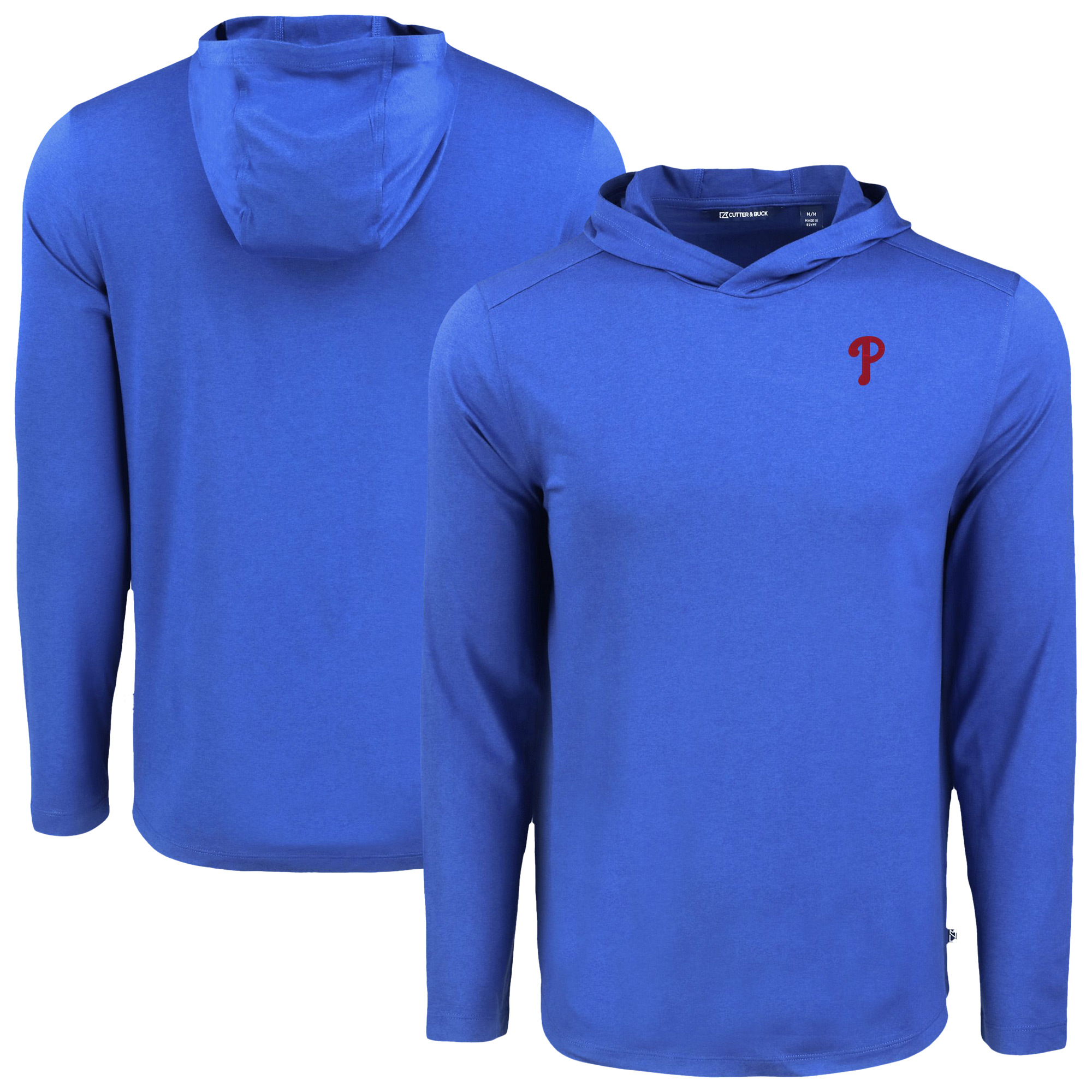 Men’s Cutter & Buck Royal Philadelphia Phillies Coastline Epic Comfort Recycled Eco Hoodie Long Sleeve T-Shirt Men’s Cutter & Buck Royal Philadelphia Phillies Coastline Epic Comfort Recycled Eco Hoodie Long Sleeve T-Shirt