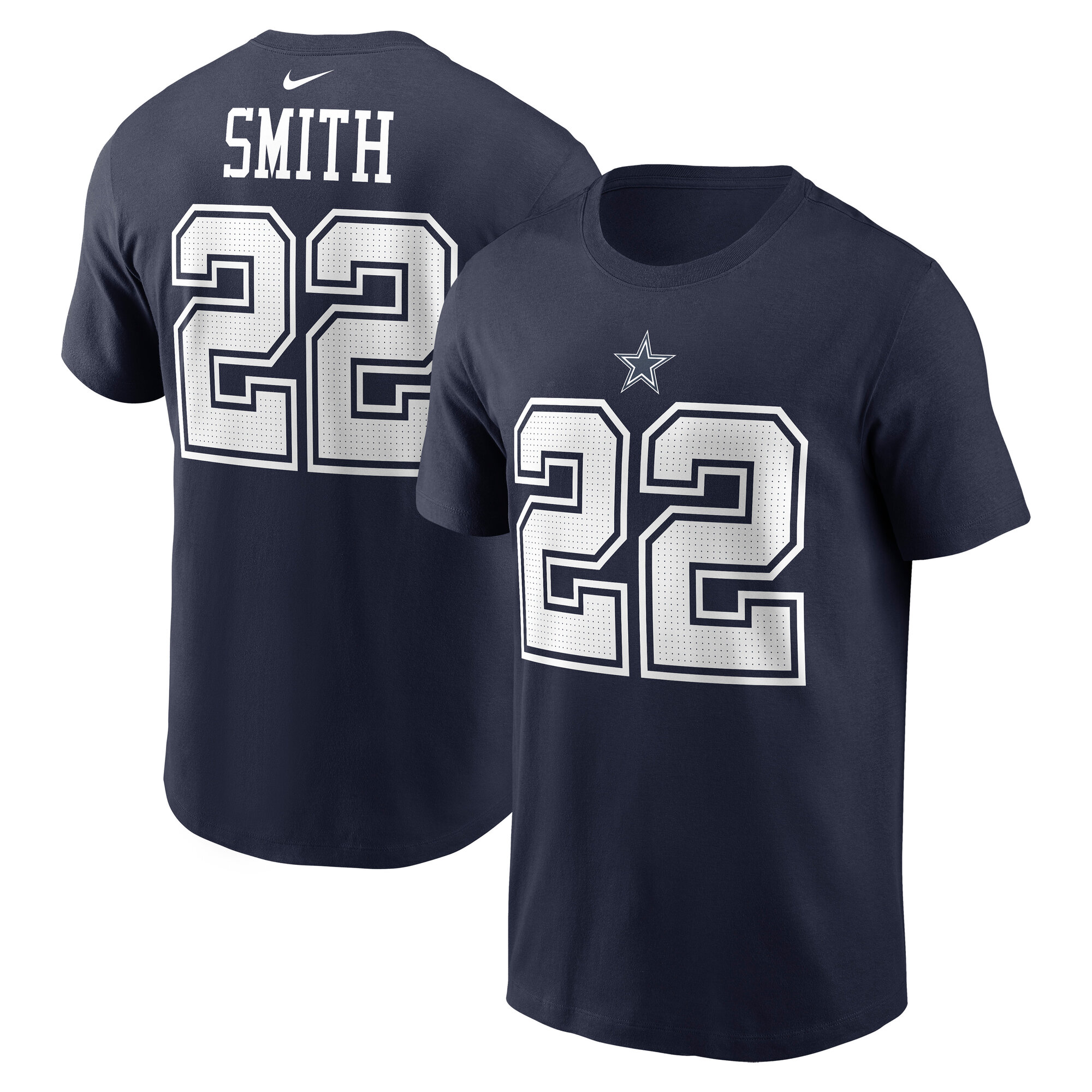 Men's Nike Emmitt Smith Navy Dallas Cowboys Retired Name & Number T-Shirt