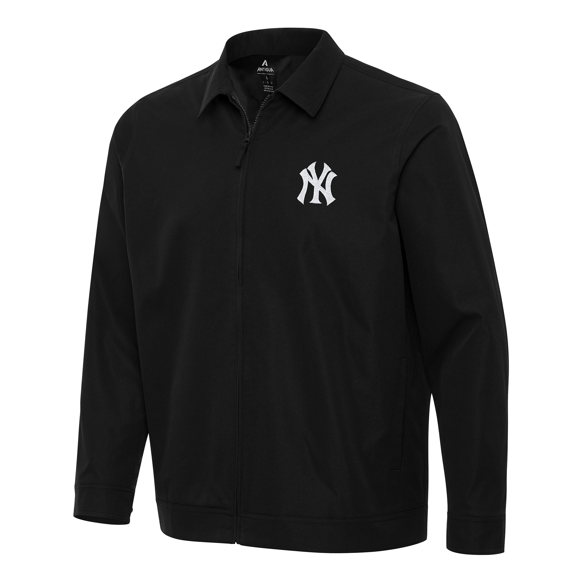 Men's Antigua Black New York Yankees Pivot Full-Zip Jacket