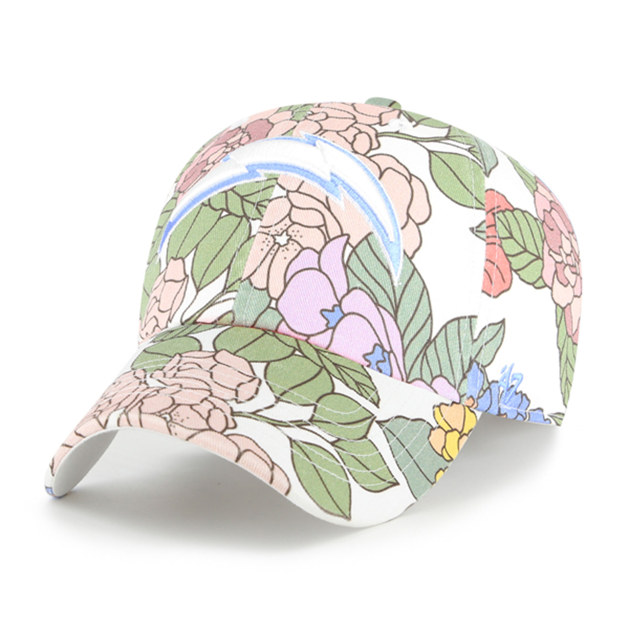 Women's '47 White Los Angeles Chargers Florentina Clean Up Adjustable Hat
