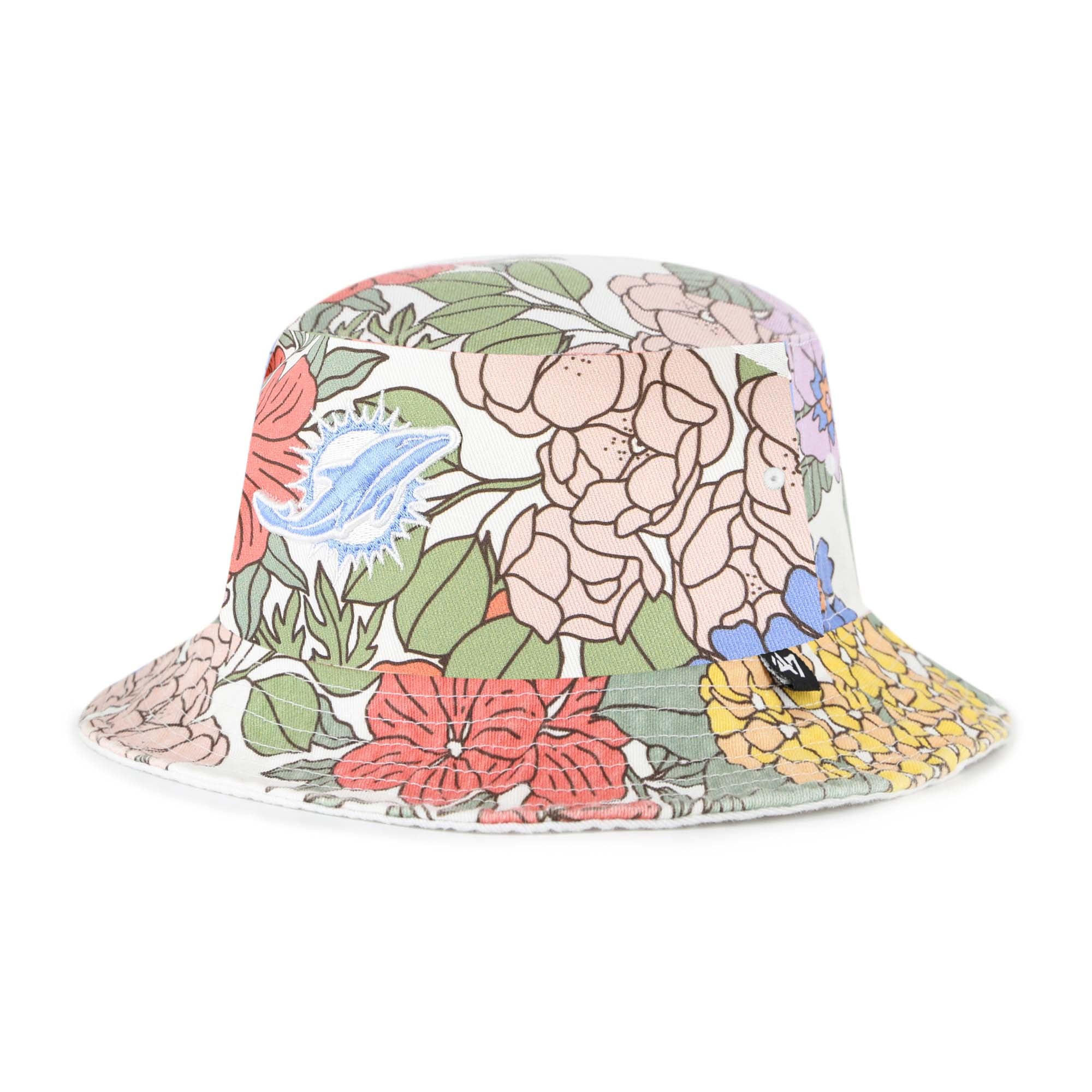 Women’s ’47 White Miami Dolphins Florentina Bucket Hat Women’s ’47 White Miami Dolphins Florentina Bucket Hat