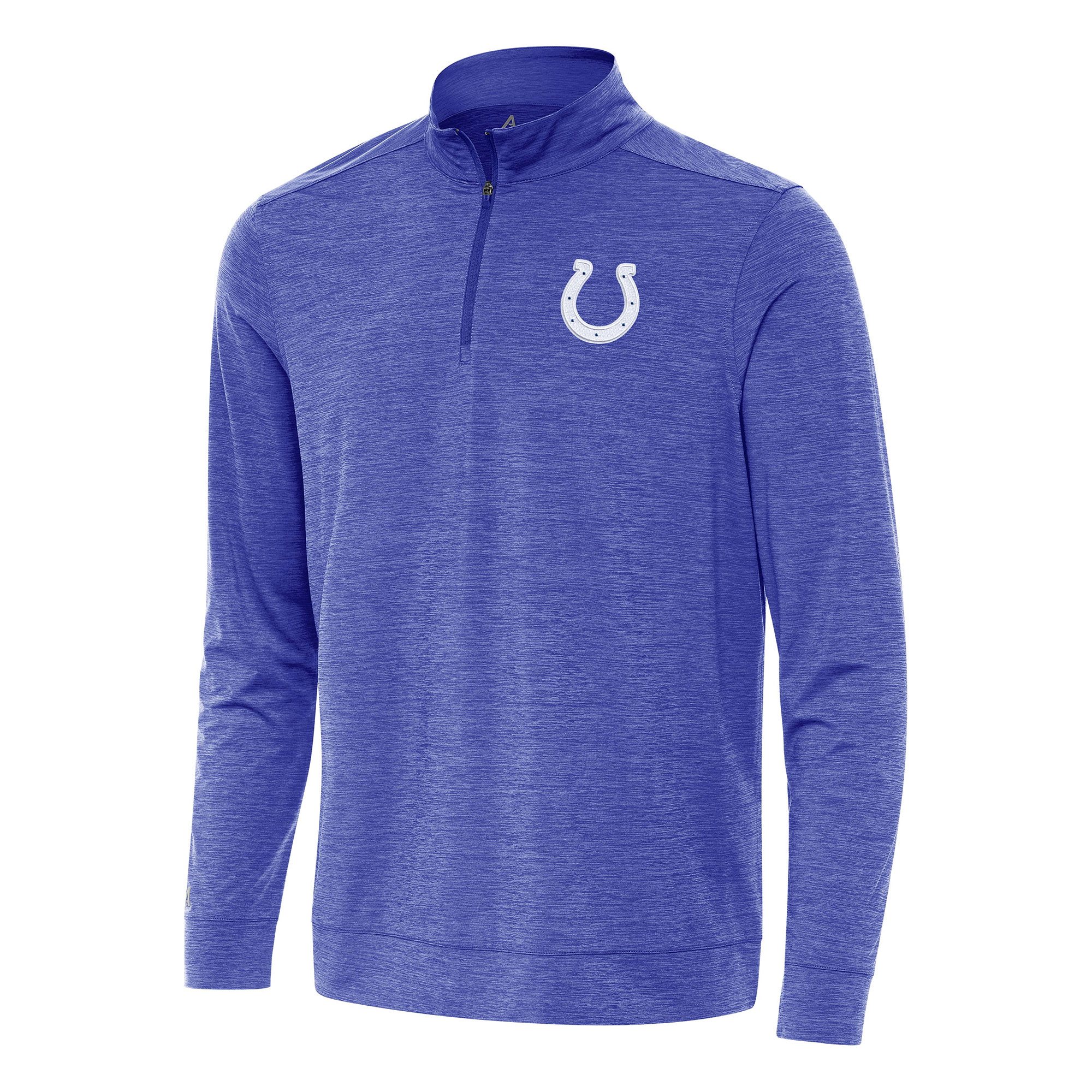 Men's Antigua Heather Royal Indianapolis Colts Bright Quarter-Zip Top