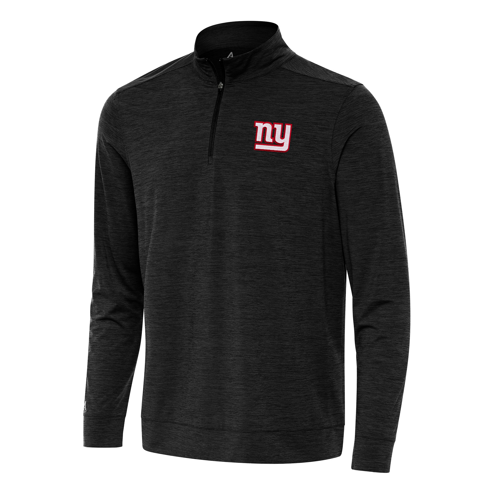 Antigua Men's Heather Black New York Giants Bright Quarter-Zip Top - Heather Black