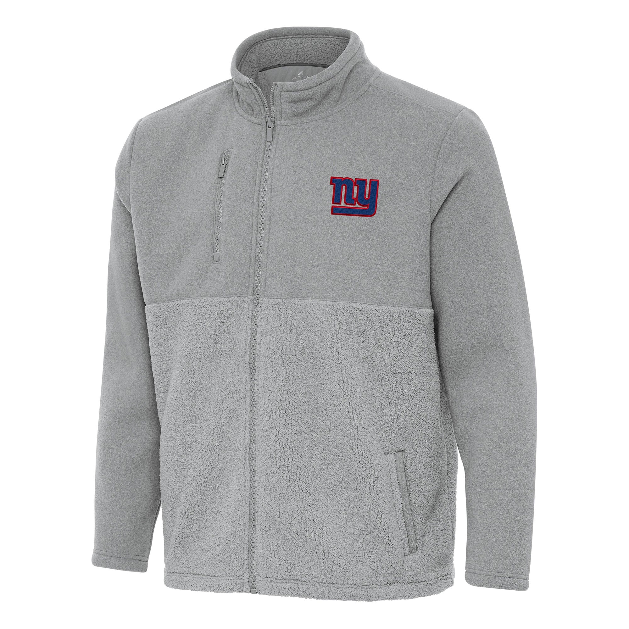 Men’s Antigua Gray New York Giants Daily Fused Full-Zip Jacket Men’s Antigua Gray New York Giants Daily Fused Full-Zip Jacket