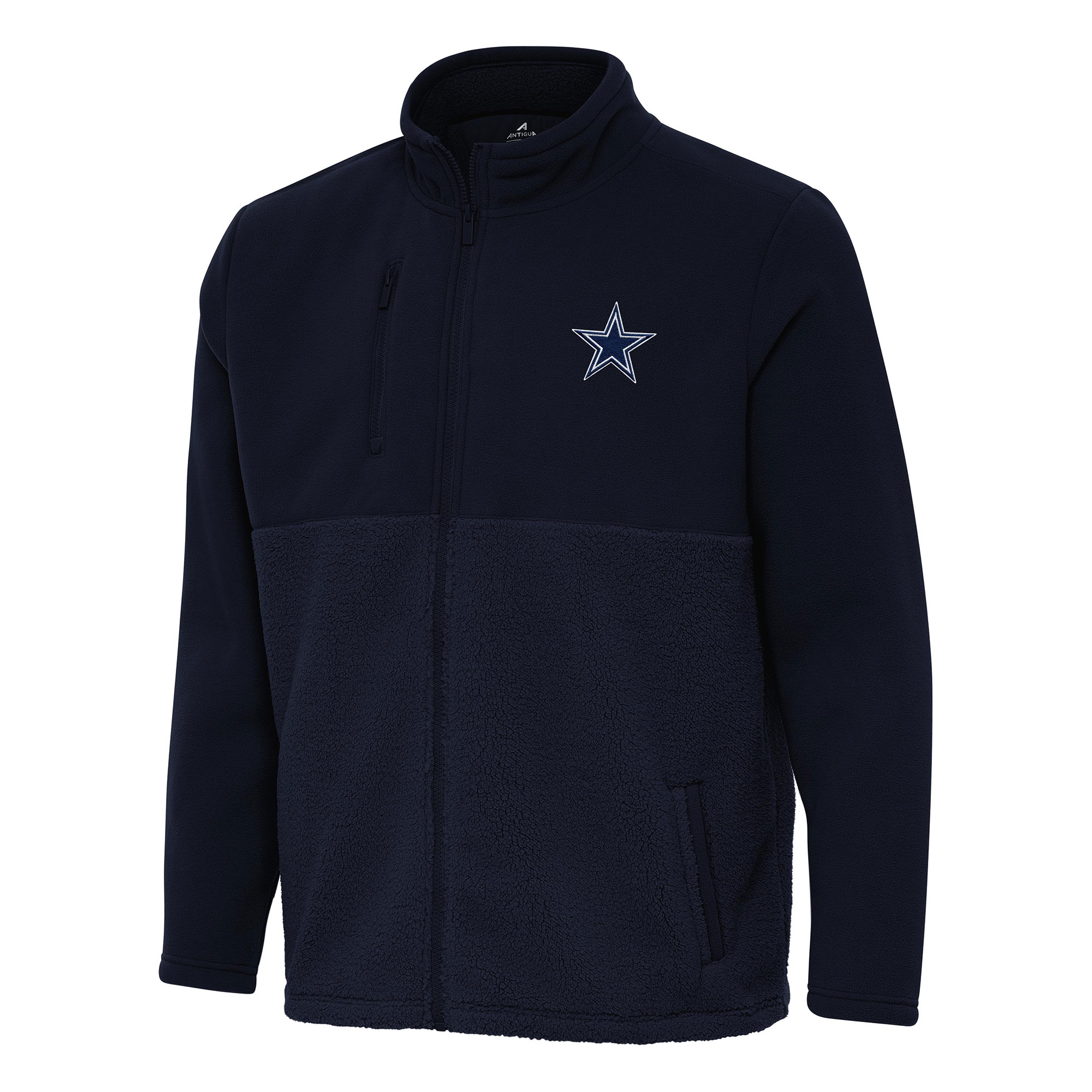 Men's Antigua Navy Dallas Cowboys Daily Fused Full-Zip Jacket