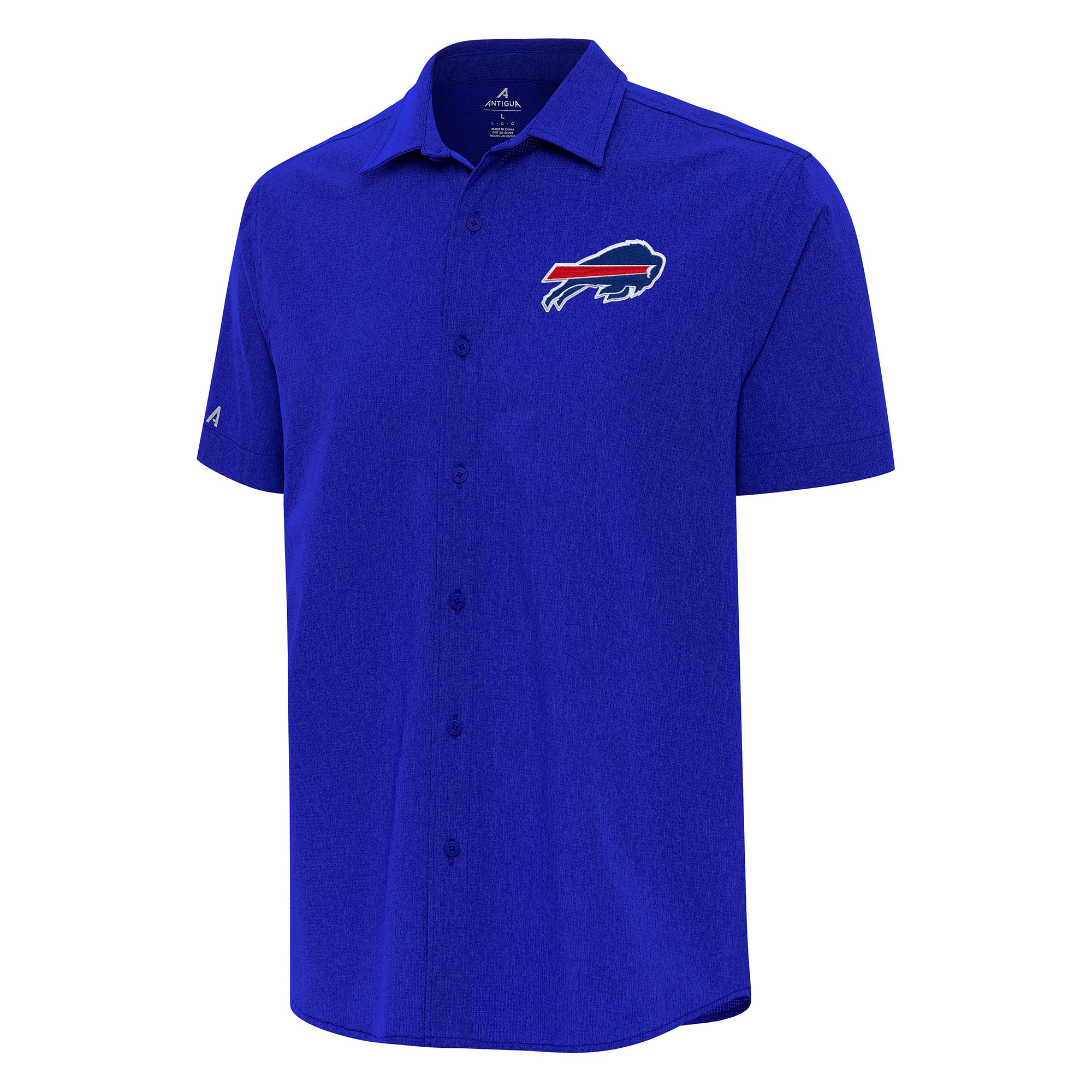 Men's Antigua Royal Buffalo Bills Activate Woven Button-Up Shirt