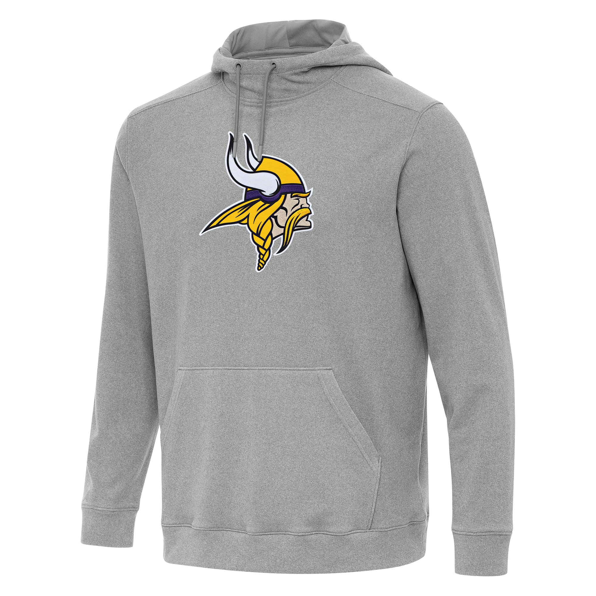 Men's Antigua Heather Gray Minnesota Vikings Cloud Pullover Hoodie
