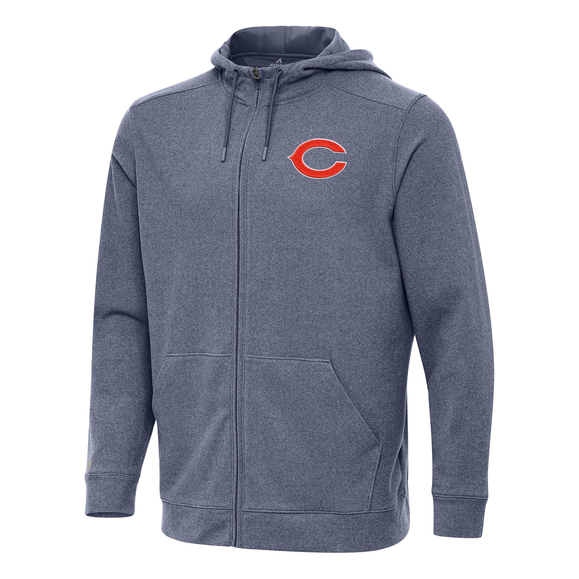 Men’s Antigua Heather Navy Chicago Bears Effortless Full-Zip Hoodie Men’s Antigua Heather Navy Chicago Bears Effortless Full-Zip Hoodie