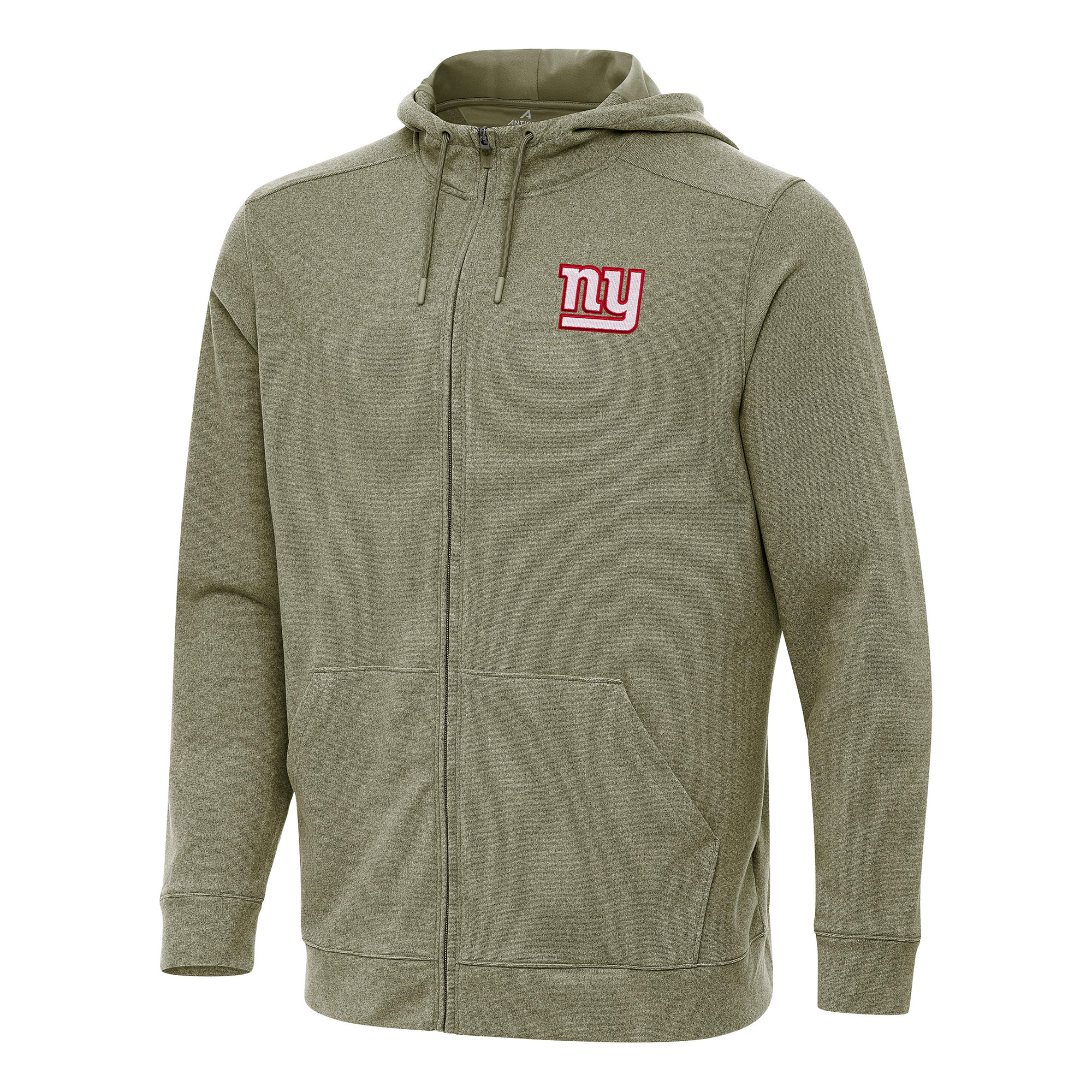 Men's Antigua Olive New York Giants Effortless Full-Zip Hoodie