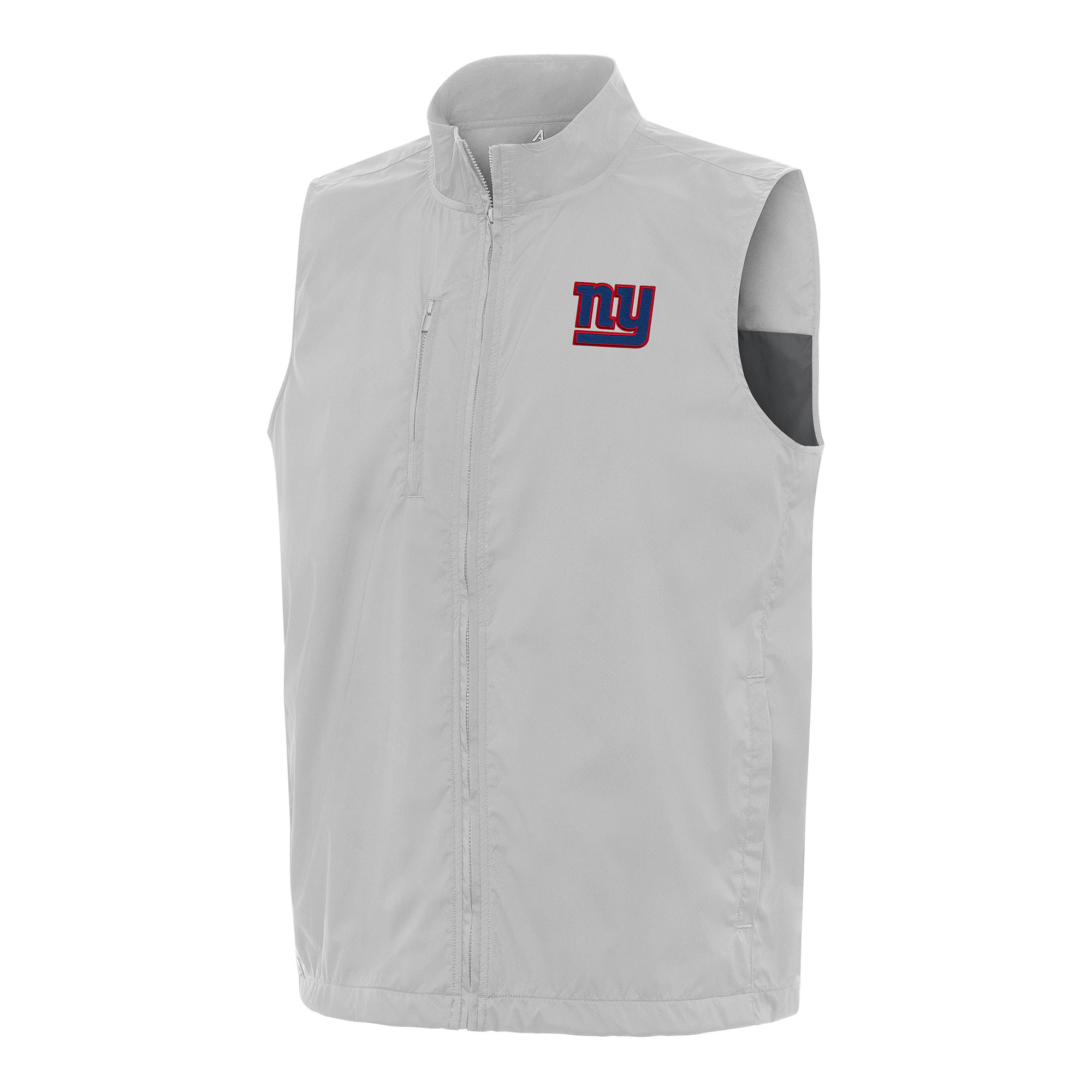 Men's Antigua Gray New York Giants Brisk Full-Zip Vest