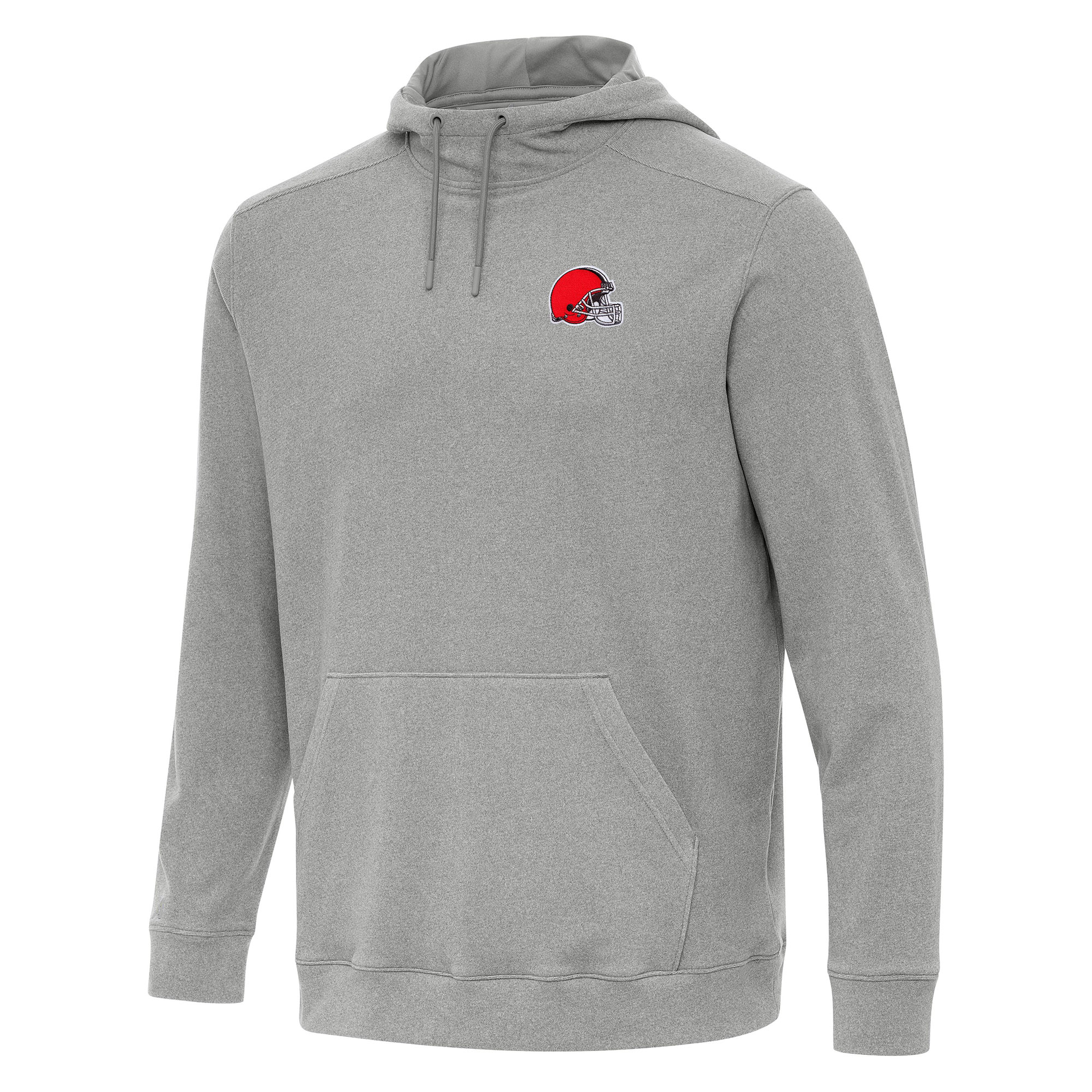 Men's Antigua Heather Gray Cleveland Browns Cloud Pullover Hoodie