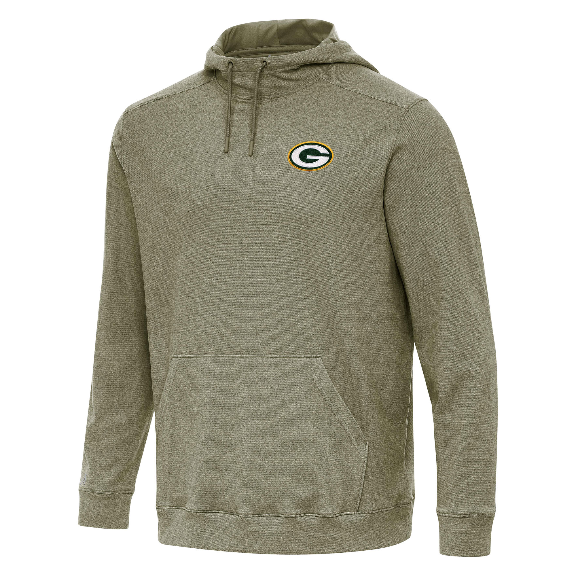 Men's Antigua Olive Green Bay Packers Cloud Pullover Hoodie