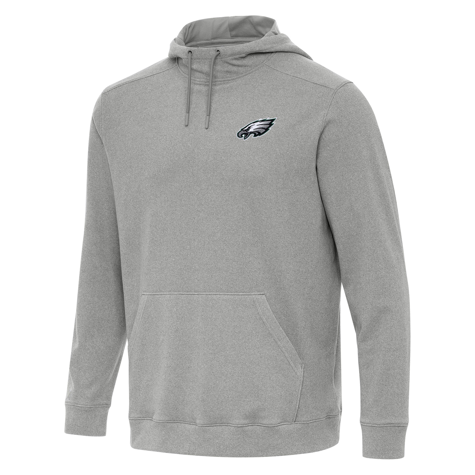 Men's Antigua Heather Gray Philadelphia Eagles Cloud Pullover Hoodie