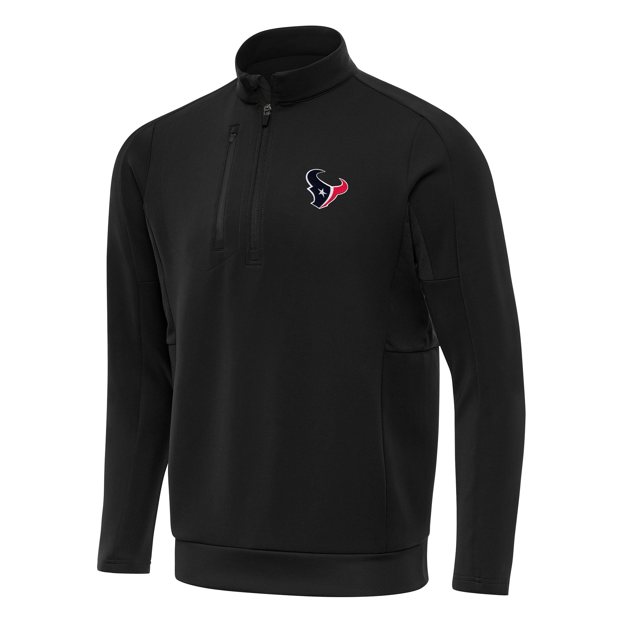 Men’s Antigua Black Houston Texans Generation Quarter-Zip Pullover Top Men’s Antigua Black Houston Texans Generation Quarter-Zip Pullover Top