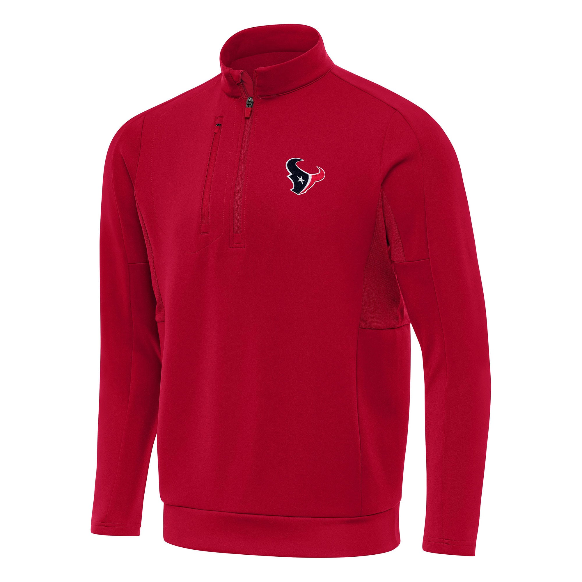 Men’s Antigua Red Houston Texans Generation Quarter-Zip Pullover Top Men’s Antigua Red Houston Texans Generation Quarter-Zip Pullover Top