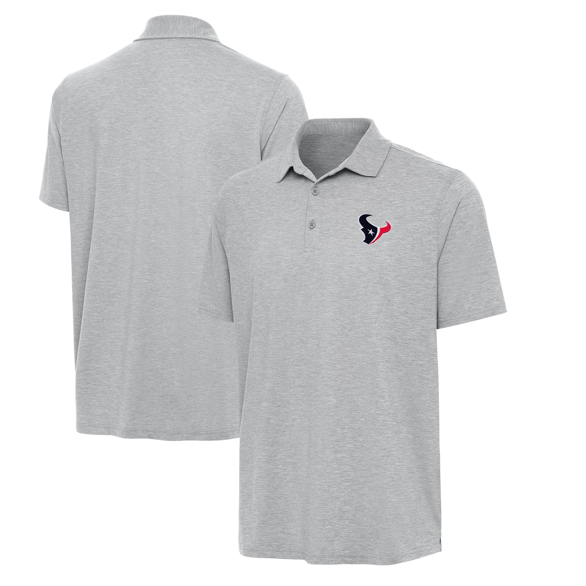 Men's Antigua Heather Gray Houston Texans Par 3 Polo
