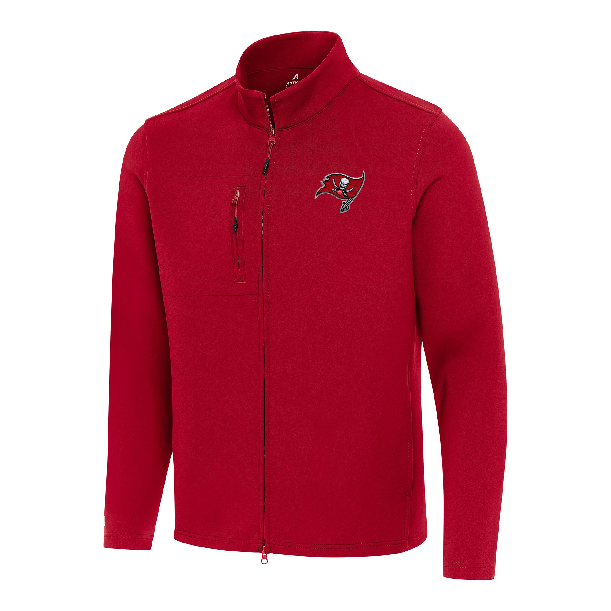 Men's Antigua Red Tampa Bay Buccaneers Objection Full-Zip Jacket