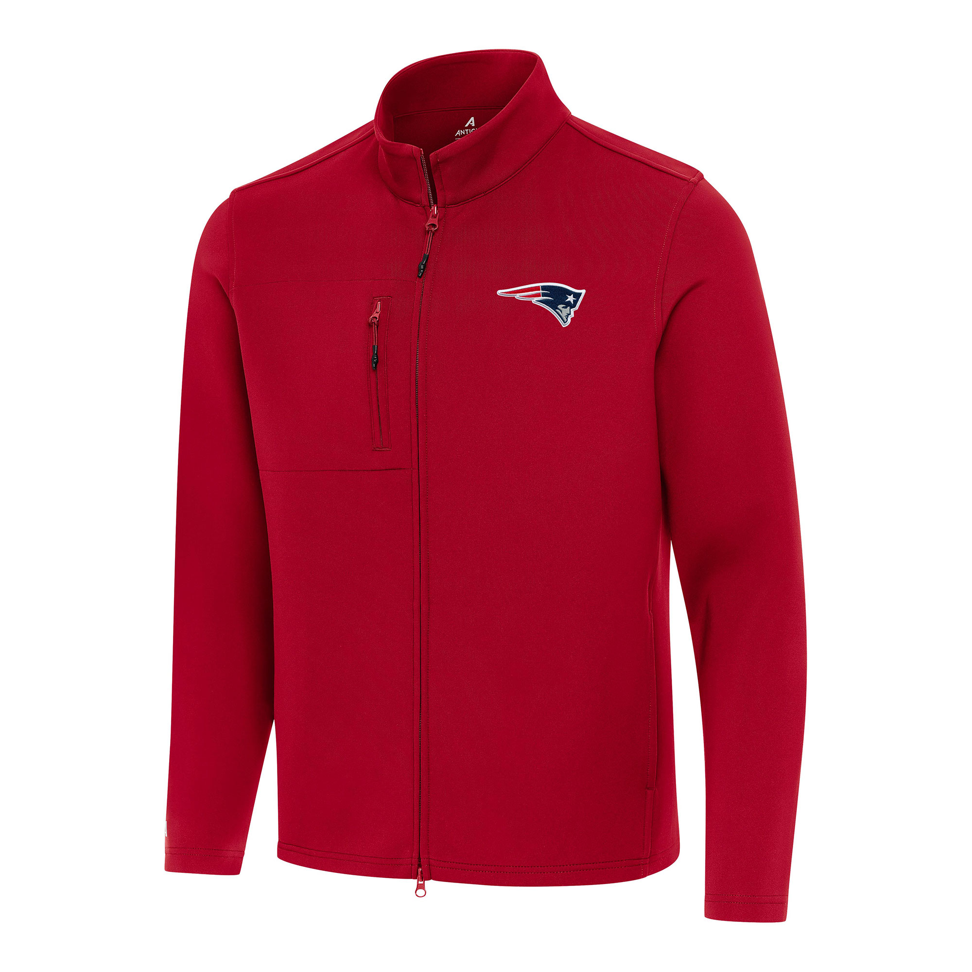 Men's Antigua Red New England Patriots Objection Full-Zip Jacket