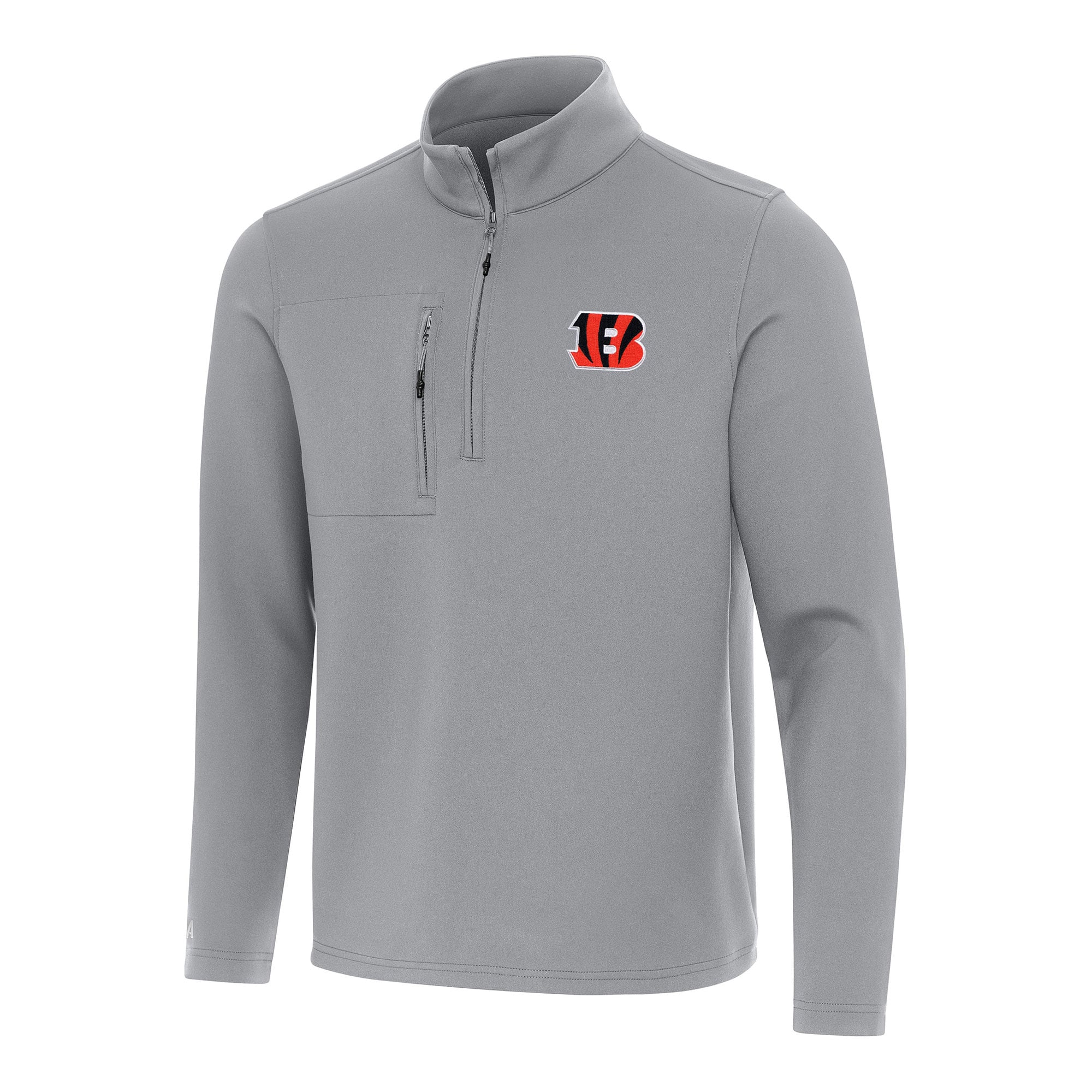 Men’s Antigua Gray Cincinnati Bengals Insider Quarter-Zip Pullover Top Men’s Antigua Gray Cincinnati Bengals Insider Quarter-Zip Pullover Top