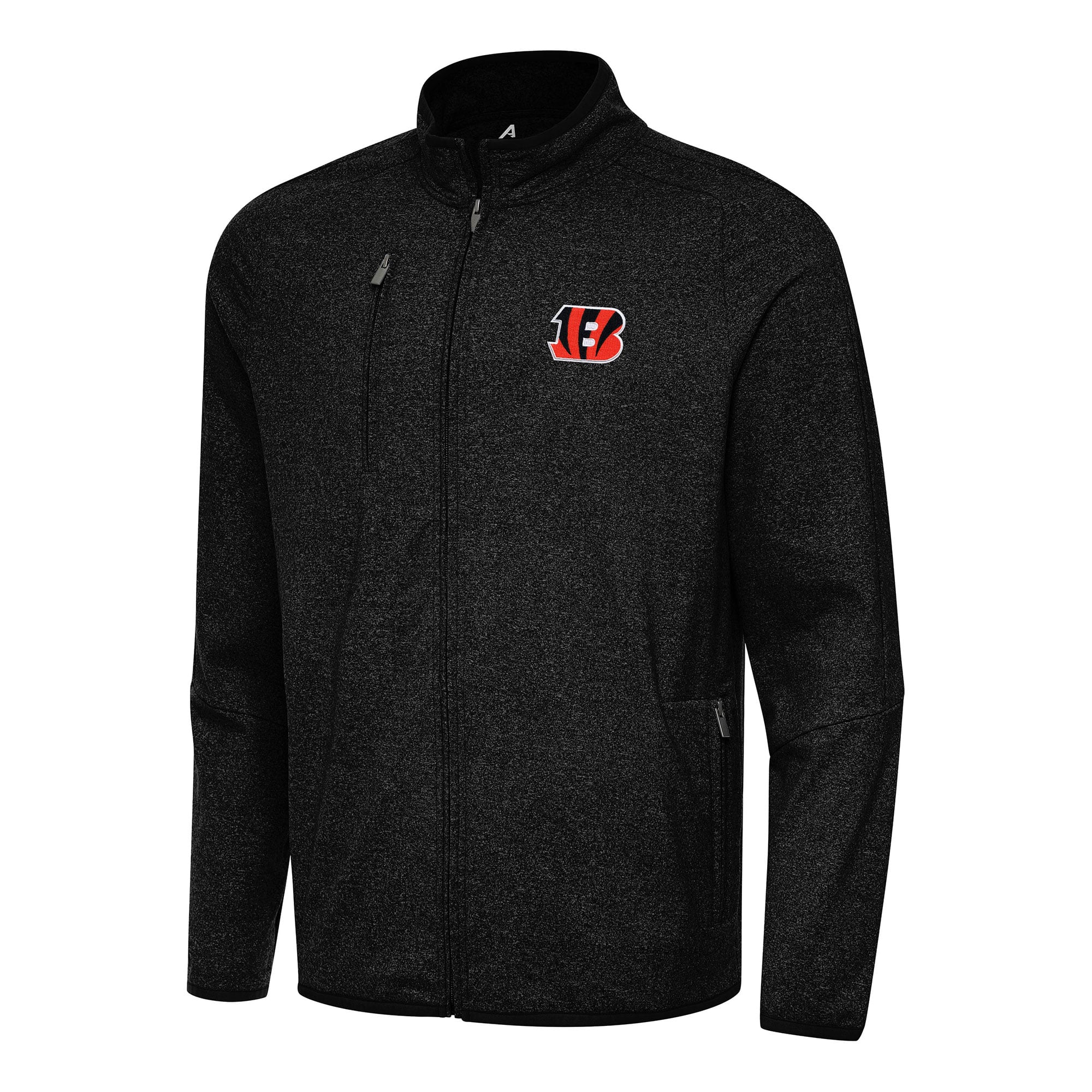 Men’s Antigua Heather Black Cincinnati Bengals Hold-Up Tri-Blend Full-Zip Jacket Men’s Antigua Heather Black Cincinnati Bengals Hold-Up Tri-Blend Full-Zip Jacket
