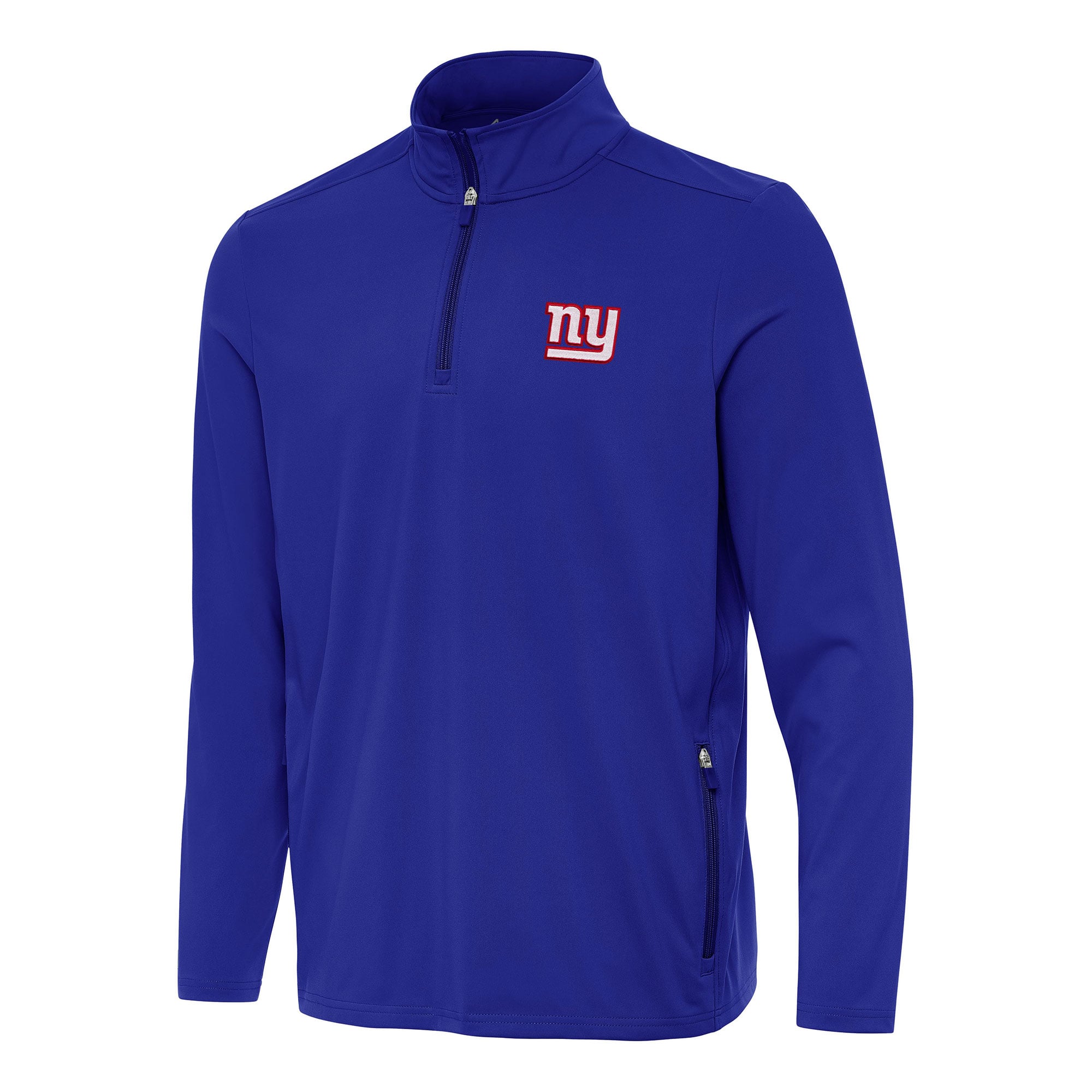 Men’s Antigua Royal New York Giants Perilous Quarter-Zip Pullover Top Men’s Antigua Royal New York Giants Perilous Quarter-Zip Pullover Top
