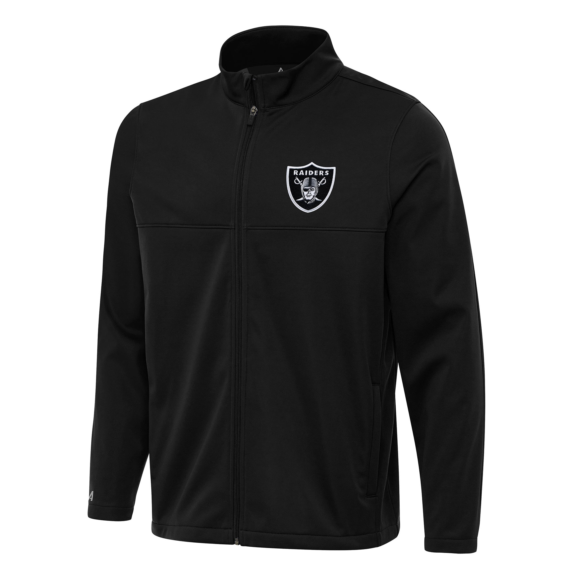 Men’s Antigua Black Las Vegas Raiders Links 2 Full-Zip Golf Jacket Men’s Antigua Black Las Vegas Raiders Links 2 Full-Zip Golf Jacket