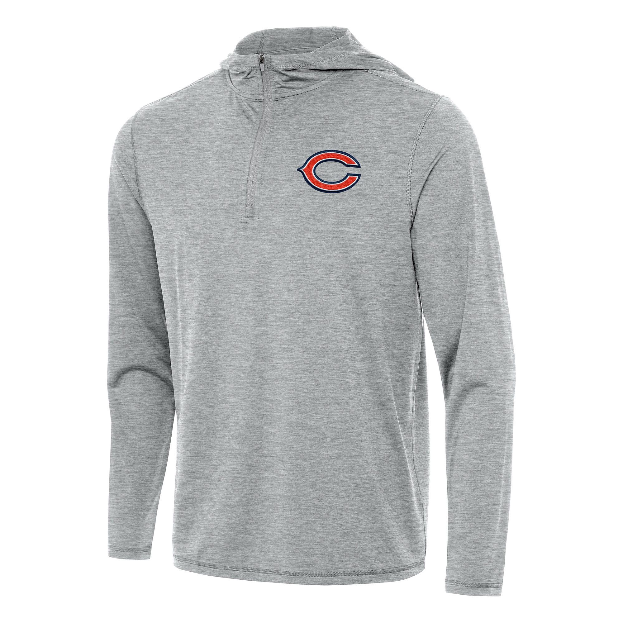 Men’s Antigua Heather Gray Chicago Bears Tidy Quarter-Zip Pullover Hoodie Men’s Antigua Heather Gray Chicago Bears Tidy Quarter-Zip Pullover Hoodie