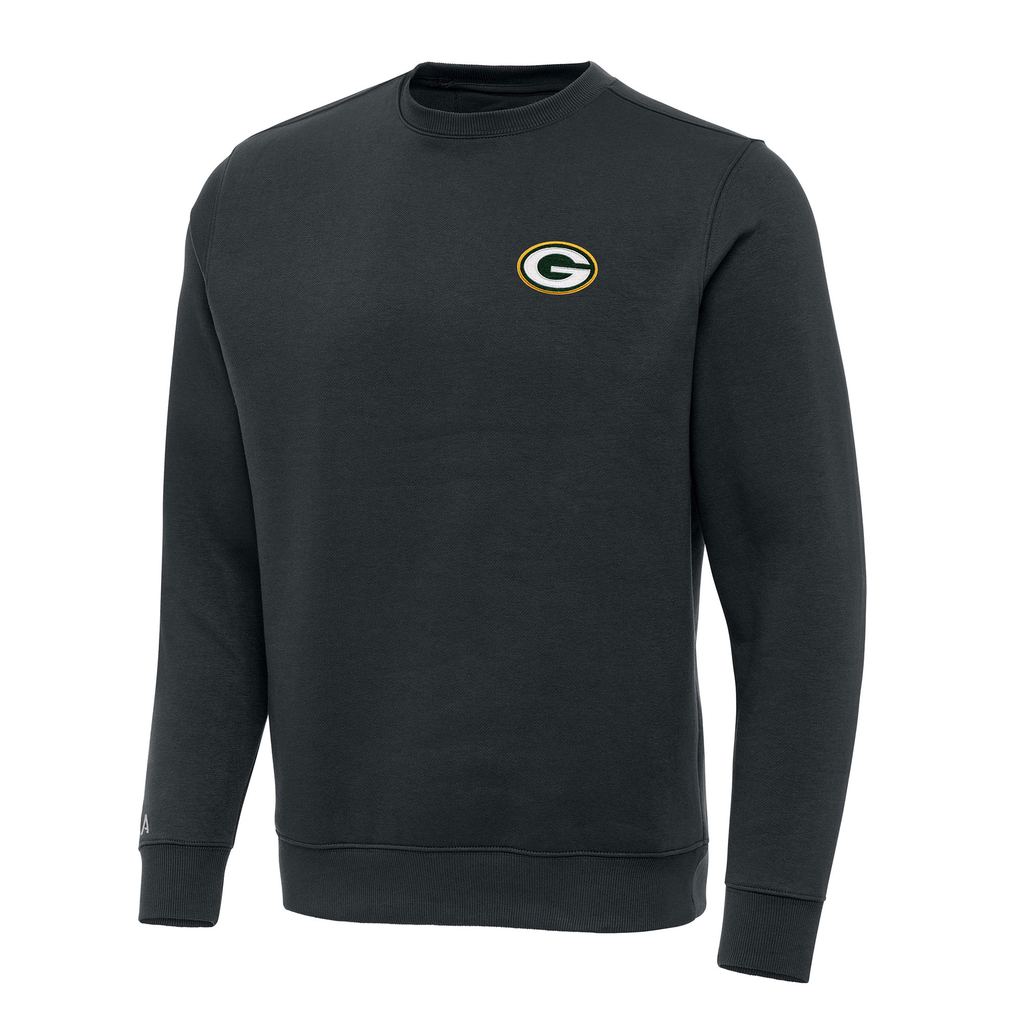 Men's Antigua Charcoal Green Bay Packers Victory Pullover Sweatshirt
