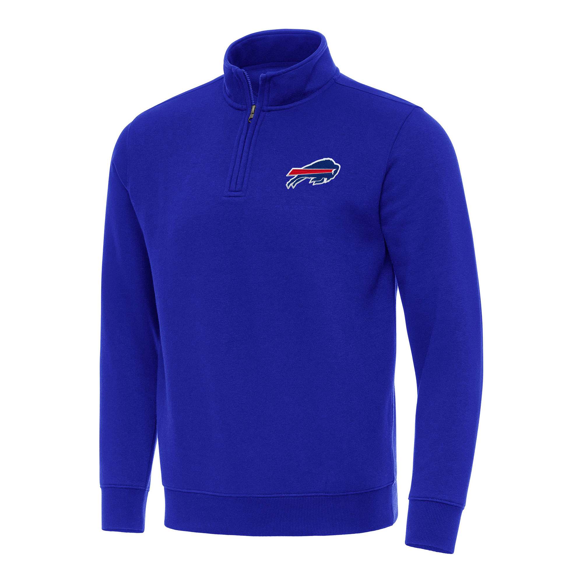 Men's Antigua Royal Buffalo Bills Victory Quarter-Zip Pullover Top