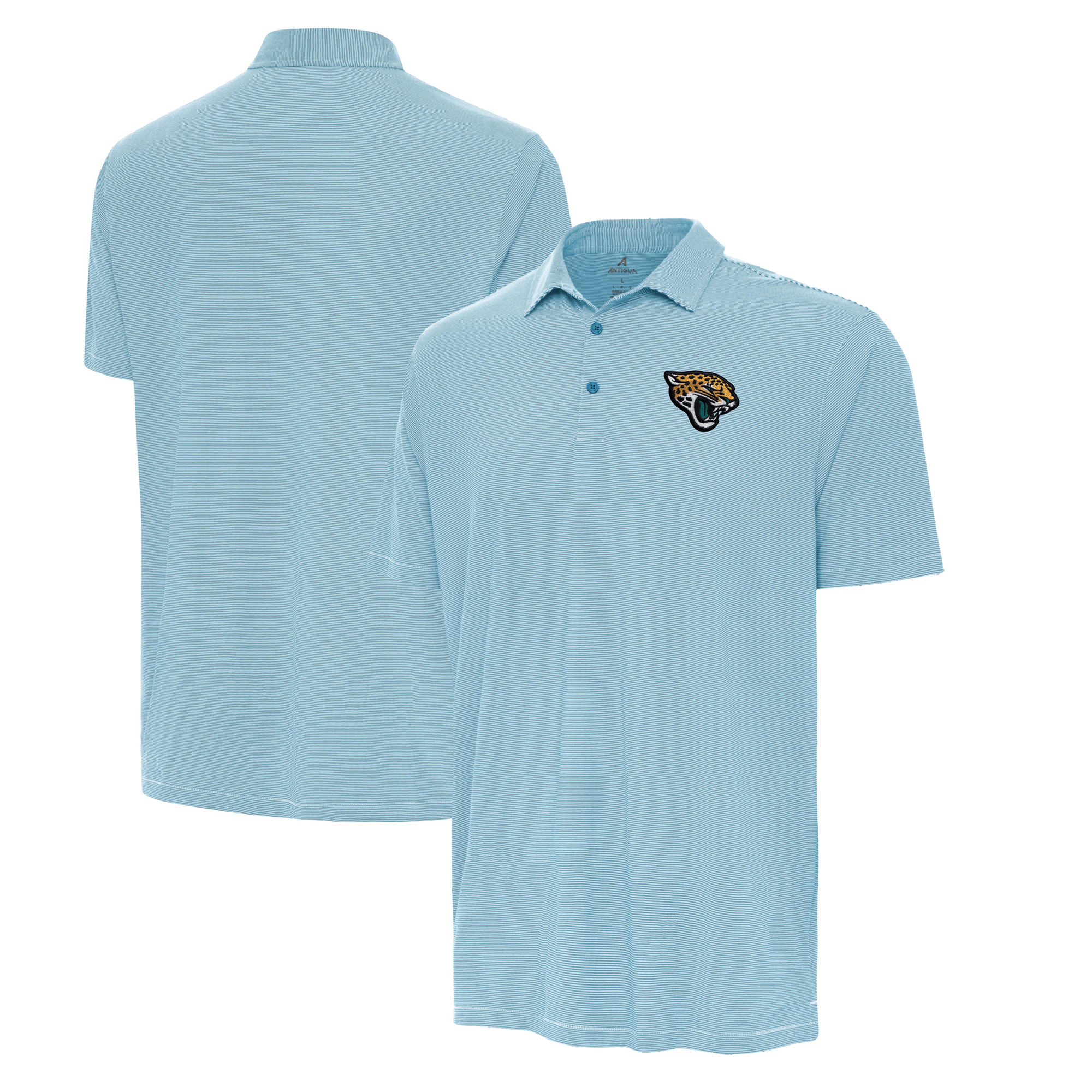 Antigua Men's Teal/White Jacksonville Jaguars Twine Performance Polo Shirt - Teal, White