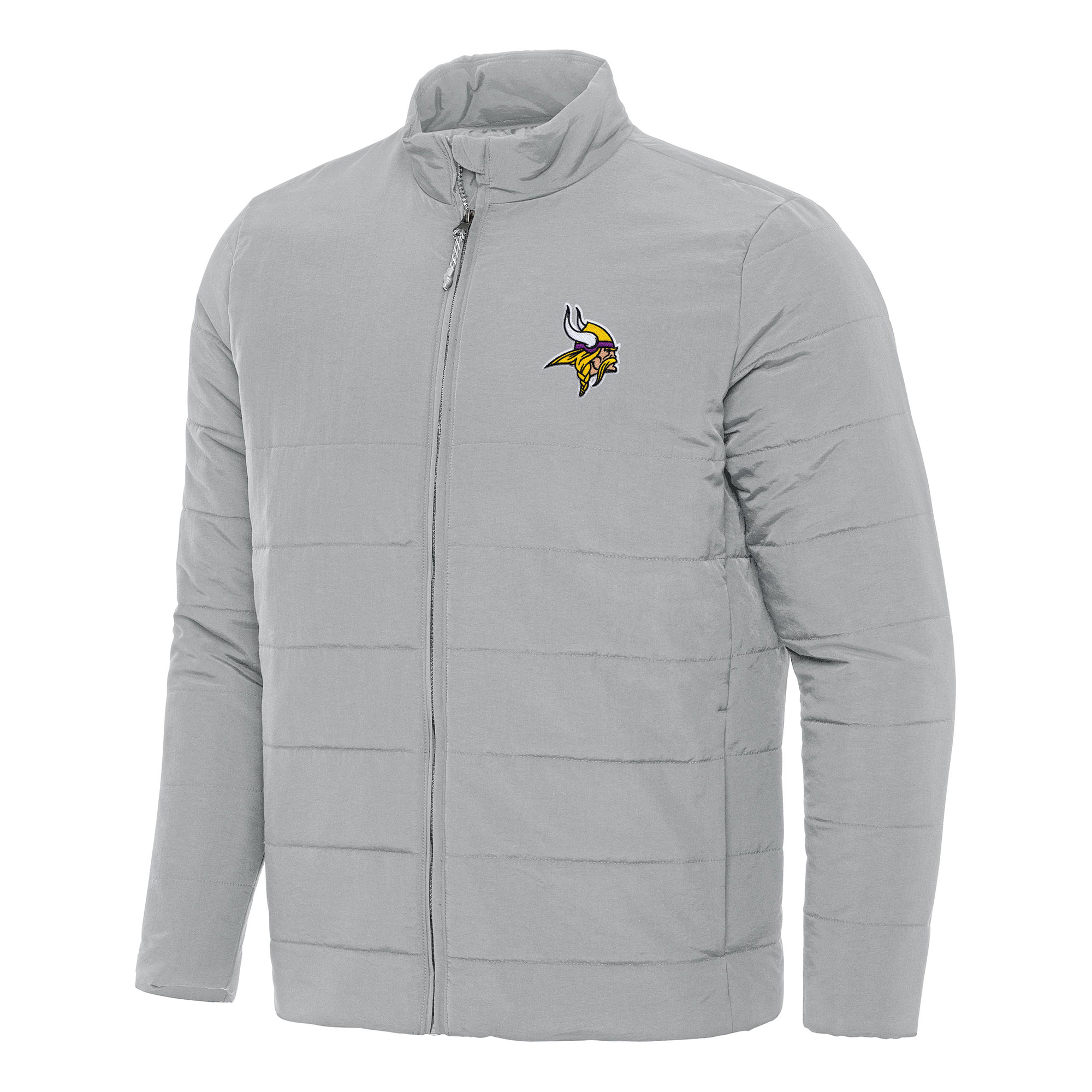 Men's Antigua Gray Minnesota Vikings Swelter Full-Zip Jacket