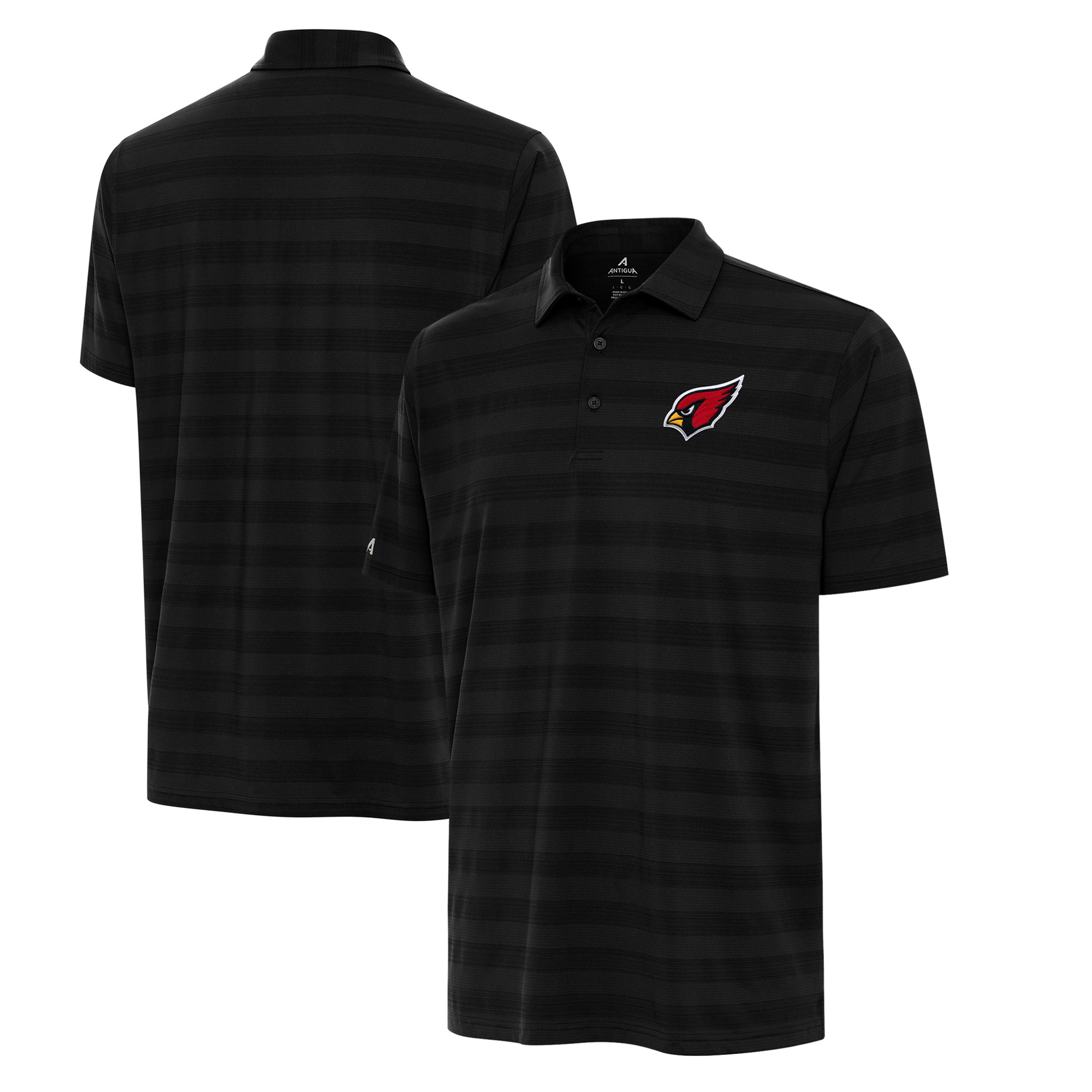 Men's Antigua Black Arizona Cardinals Big & Tall Tunnel Polo