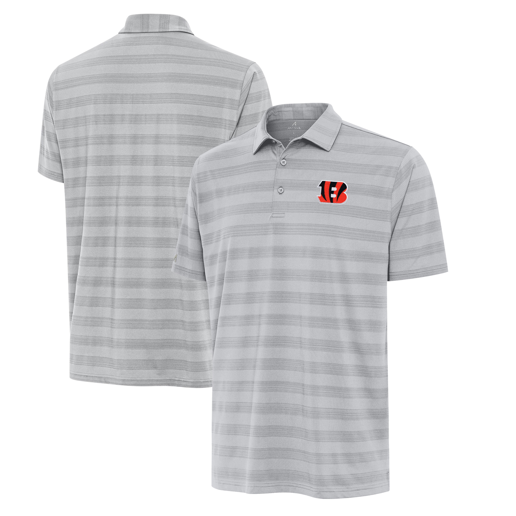 Men's Antigua Gray Cincinnati Bengals Big & Tall Tunnel Polo