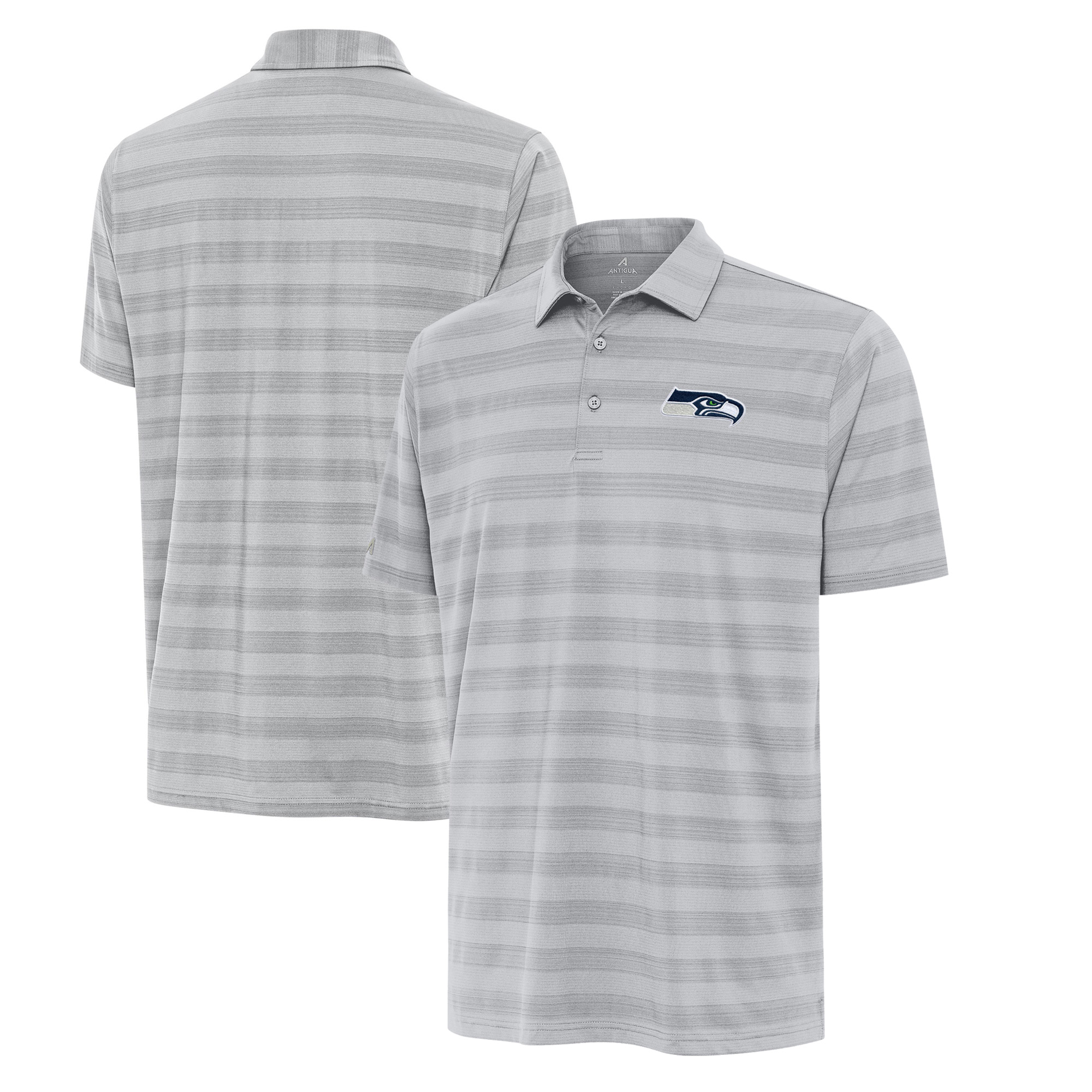 Men's Antigua Gray Seattle Seahawks Big & Tall Tunnel Polo