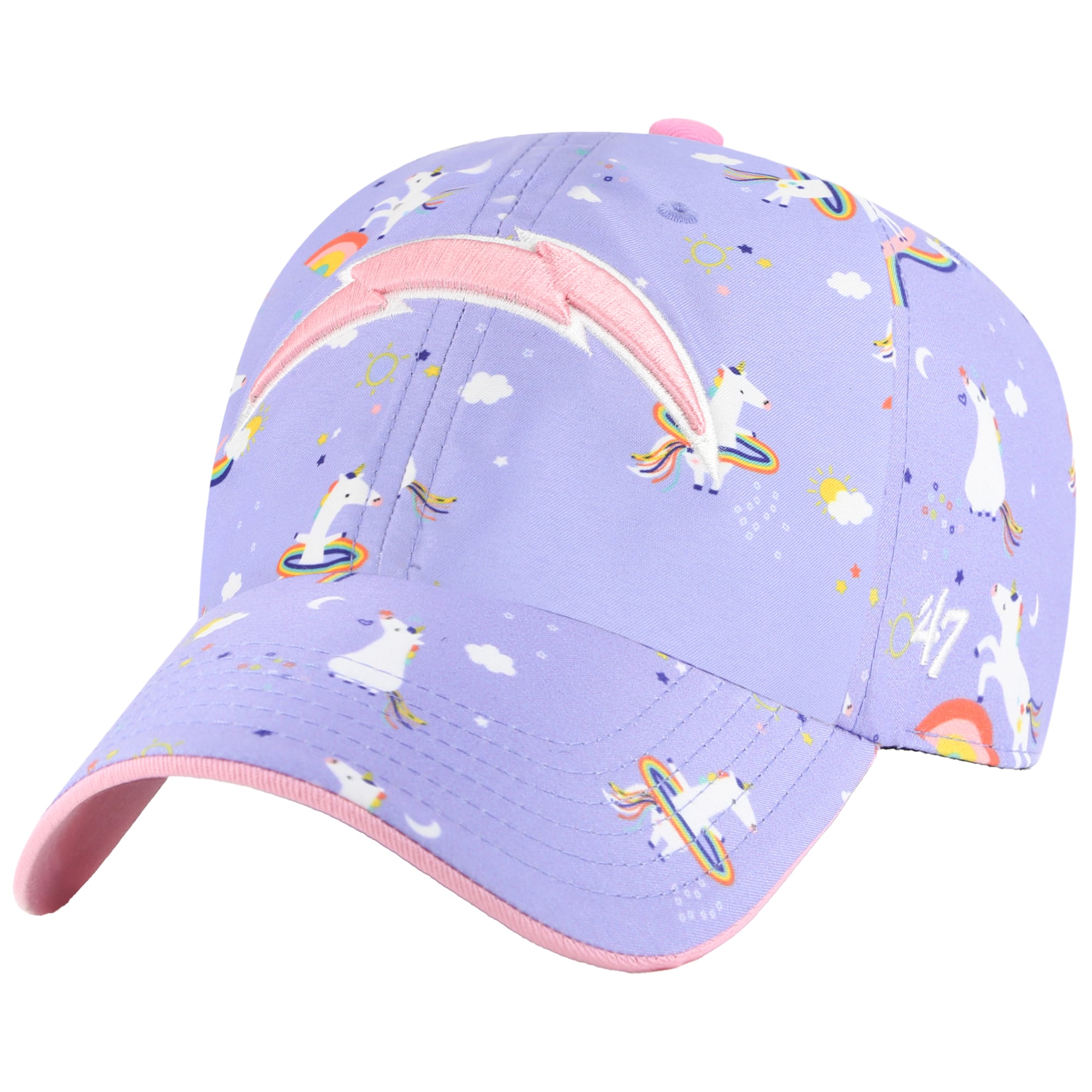 Girls Preschool ’47 Lavender Los Angeles Chargers Unicorn Clean Up Adjustable Hat Girls Preschool ’47 Lavender Los Angeles Chargers Unicorn Clean Up Adjustable Hat