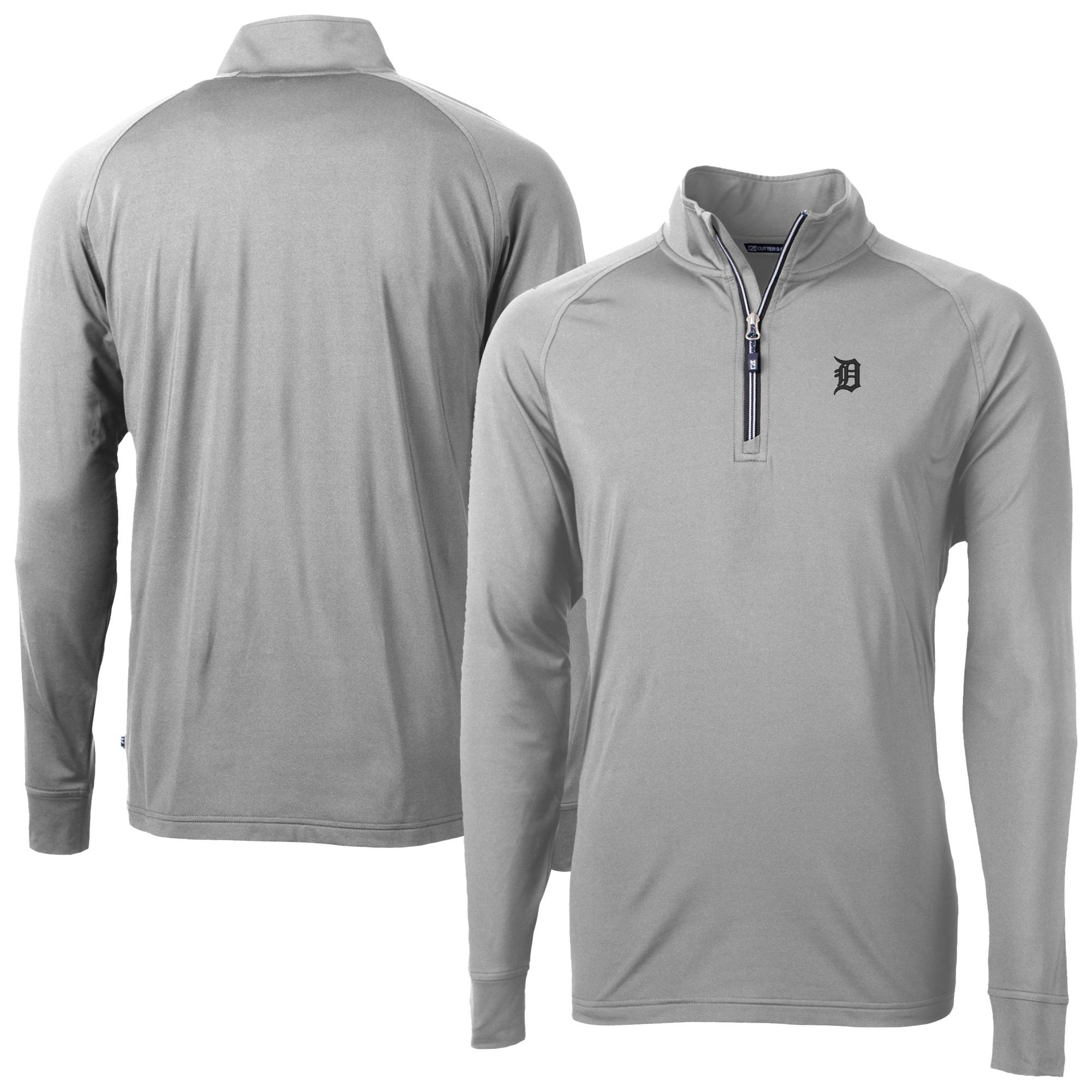 Men’s Cutter & Buck Gray Detroit Tigers Adapt Eco Raglan Quarter-Zip Top Men’s Cutter & Buck Gray Detroit Tigers Adapt Eco Raglan Quarter-Zip Top