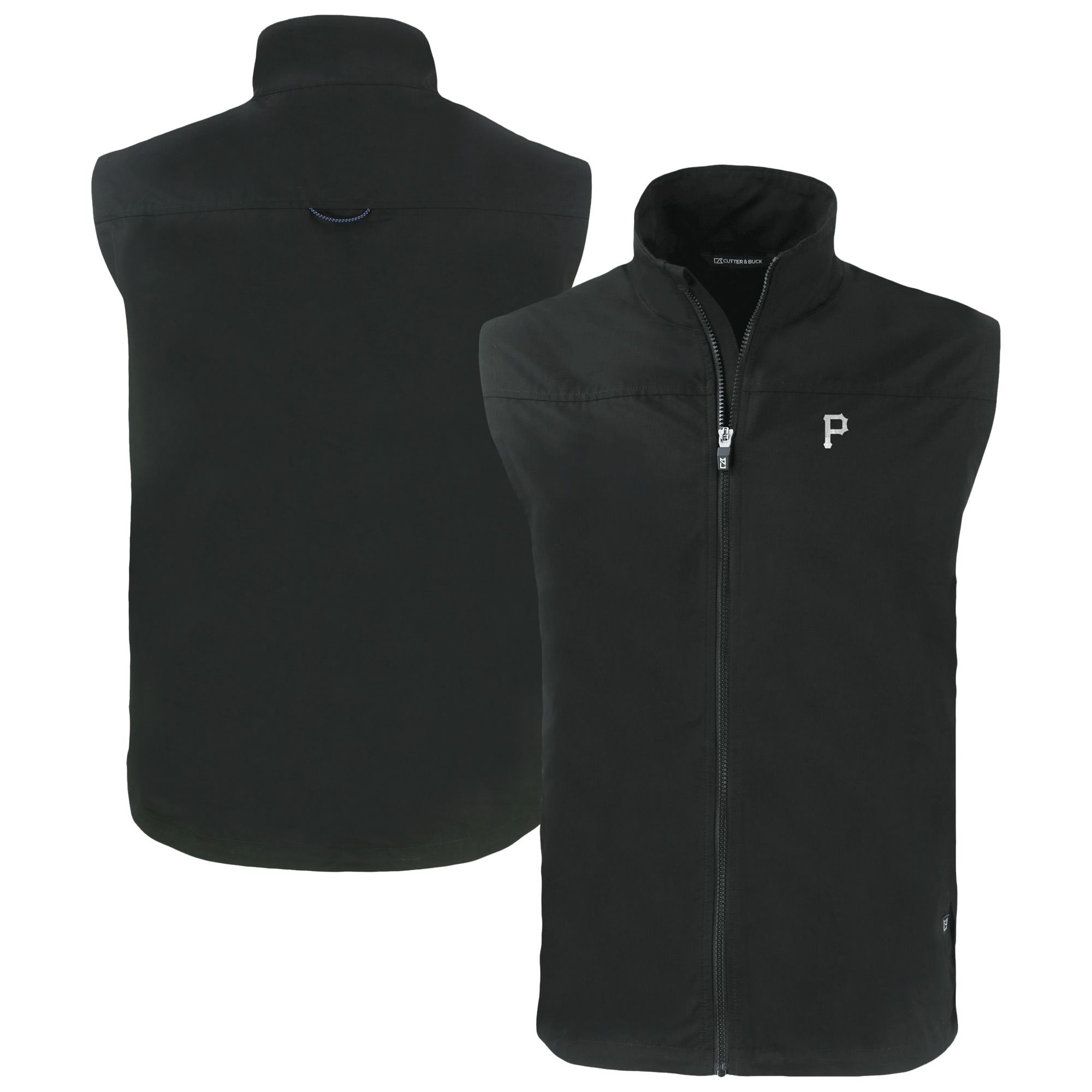 Men’s Cutter & Buck Black Pittsburgh Pirates Charter Eco Recycled Full-Zip Vest Men’s Cutter & Buck Black Pittsburgh Pirates Charter Eco Recycled Full-Zip Vest