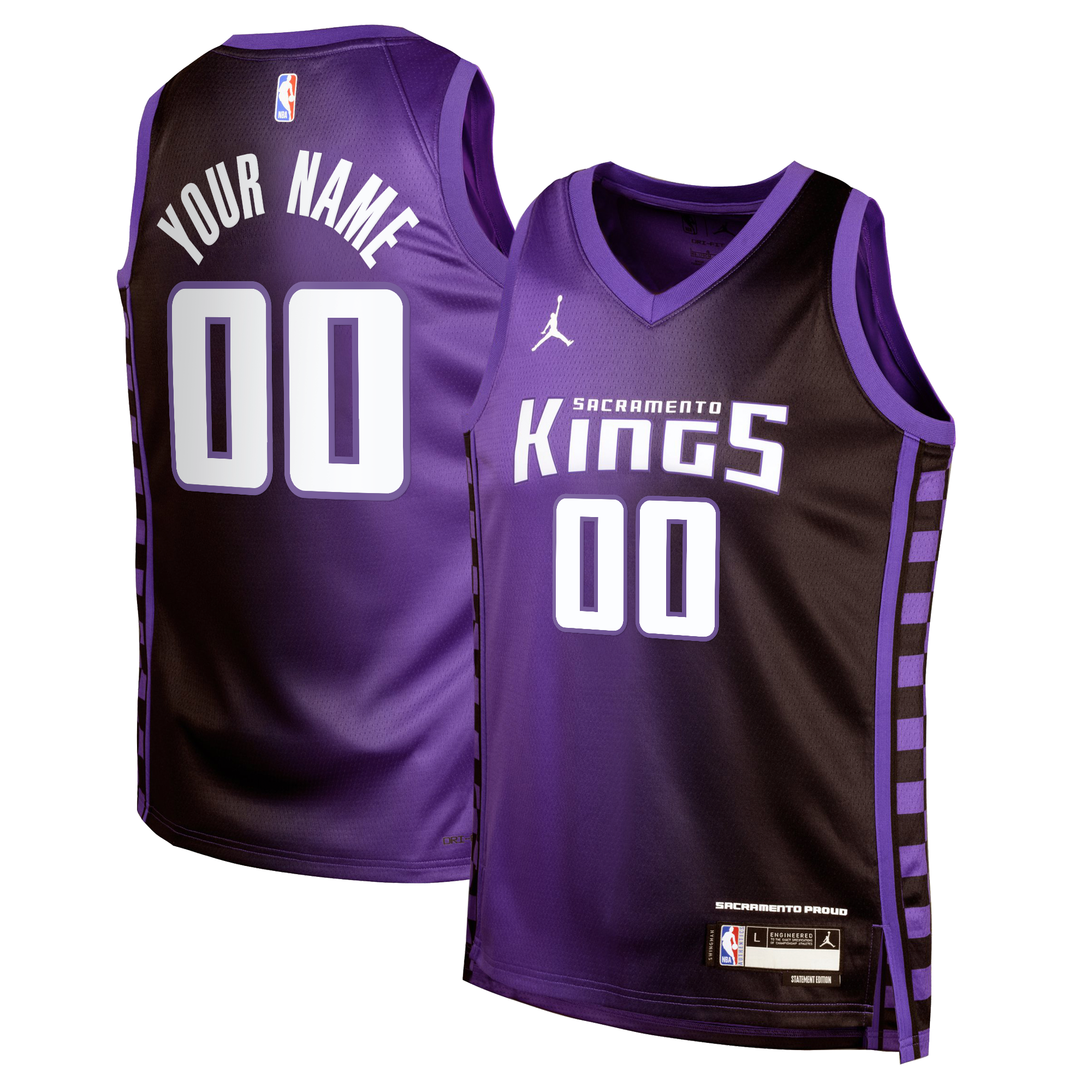 Réplica de camiseta Nike Swingman de los Sacramento Kings - Personalizada - Jóvenes