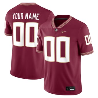 Men's Nike Garnet Florida State Seminoles Custom Football Game Jersey