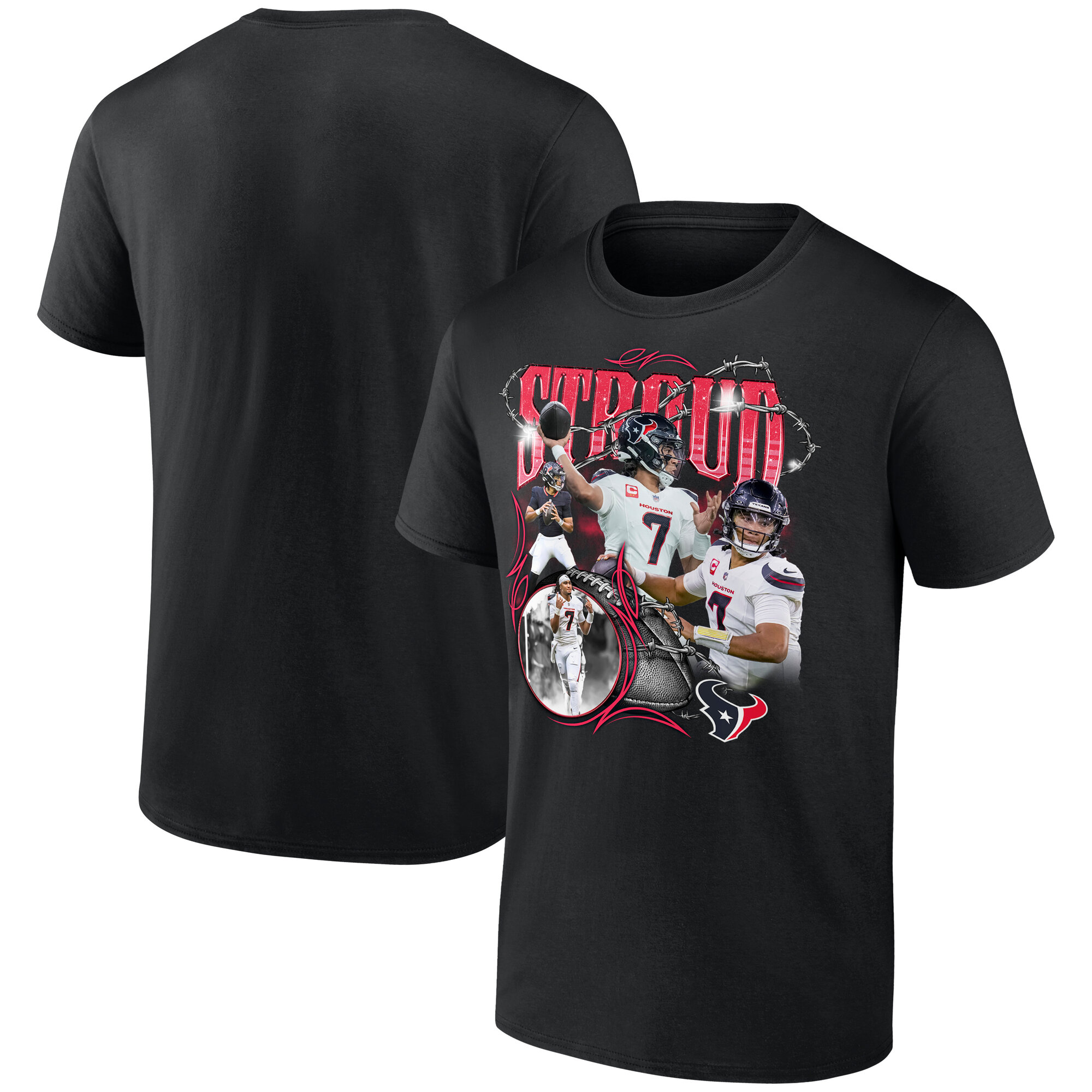 Men's Fanatics C.J. Stroud Black Houston Texans Notorious Player Graphic T-Shirt