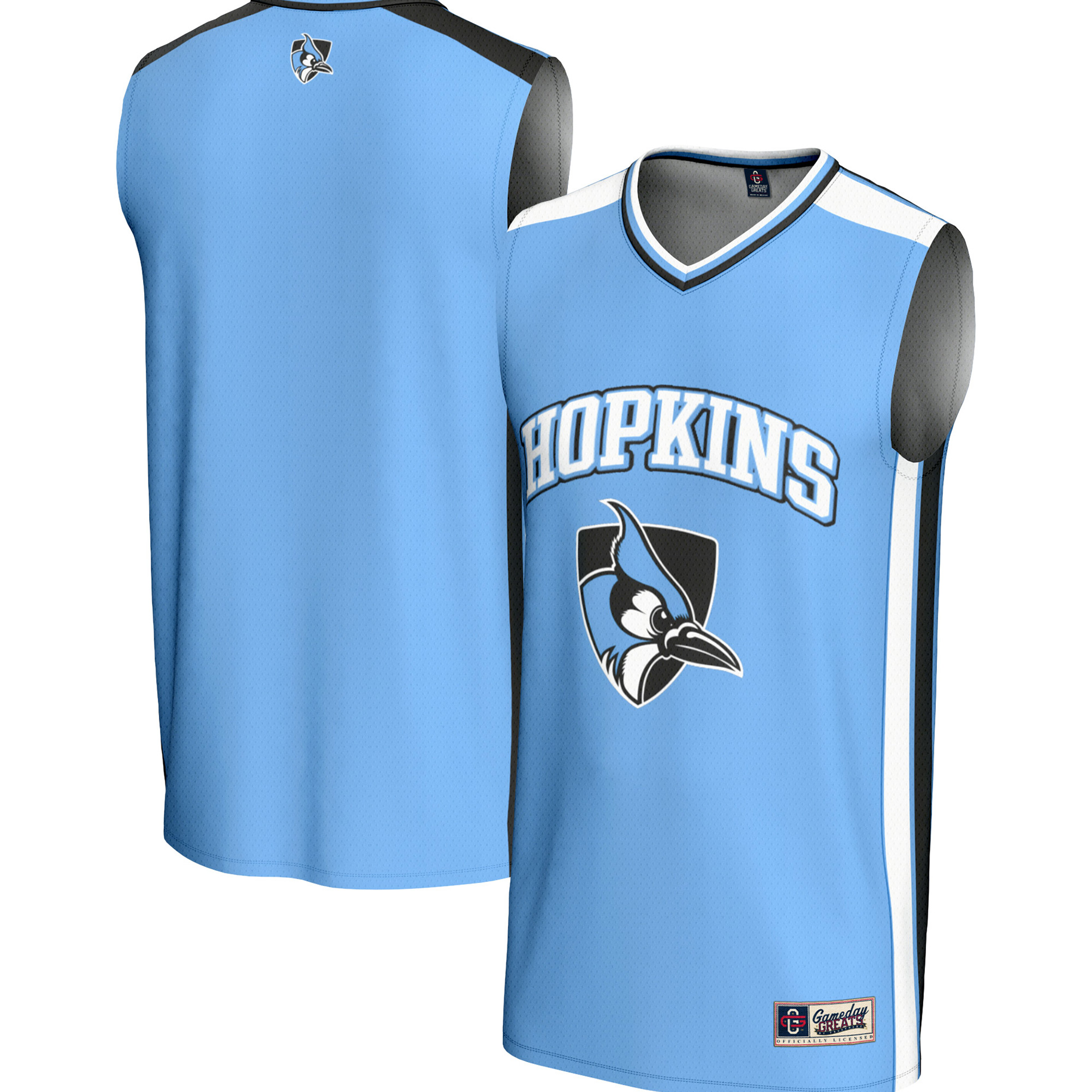 Men’s GameDay Greats Light Blue Johns Hopkins Blue Jays Spirit Basketball Jersey Men’s GameDay Greats Light Blue Johns Hopkins Blue Jays Spirit Basketball Jersey