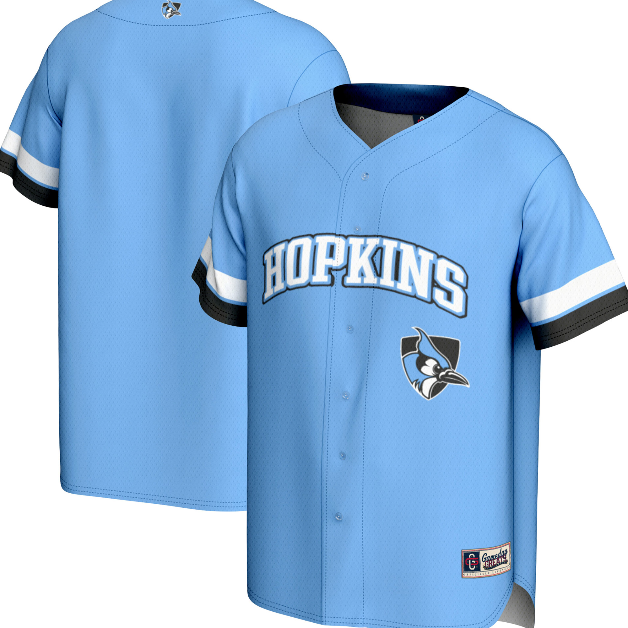 Youth GameDay Greats Light Blue Johns Hopkins Blue Jays Spirit Baseball Jersey Youth GameDay Greats Light Blue Johns Hopkins Blue Jays Spirit Baseball Jersey