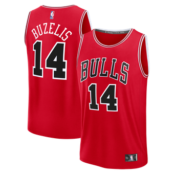 Men's Fanatics Matas Buzelis Red Chicago Bulls Fast Break Replica Player Jersey - Icon Edition